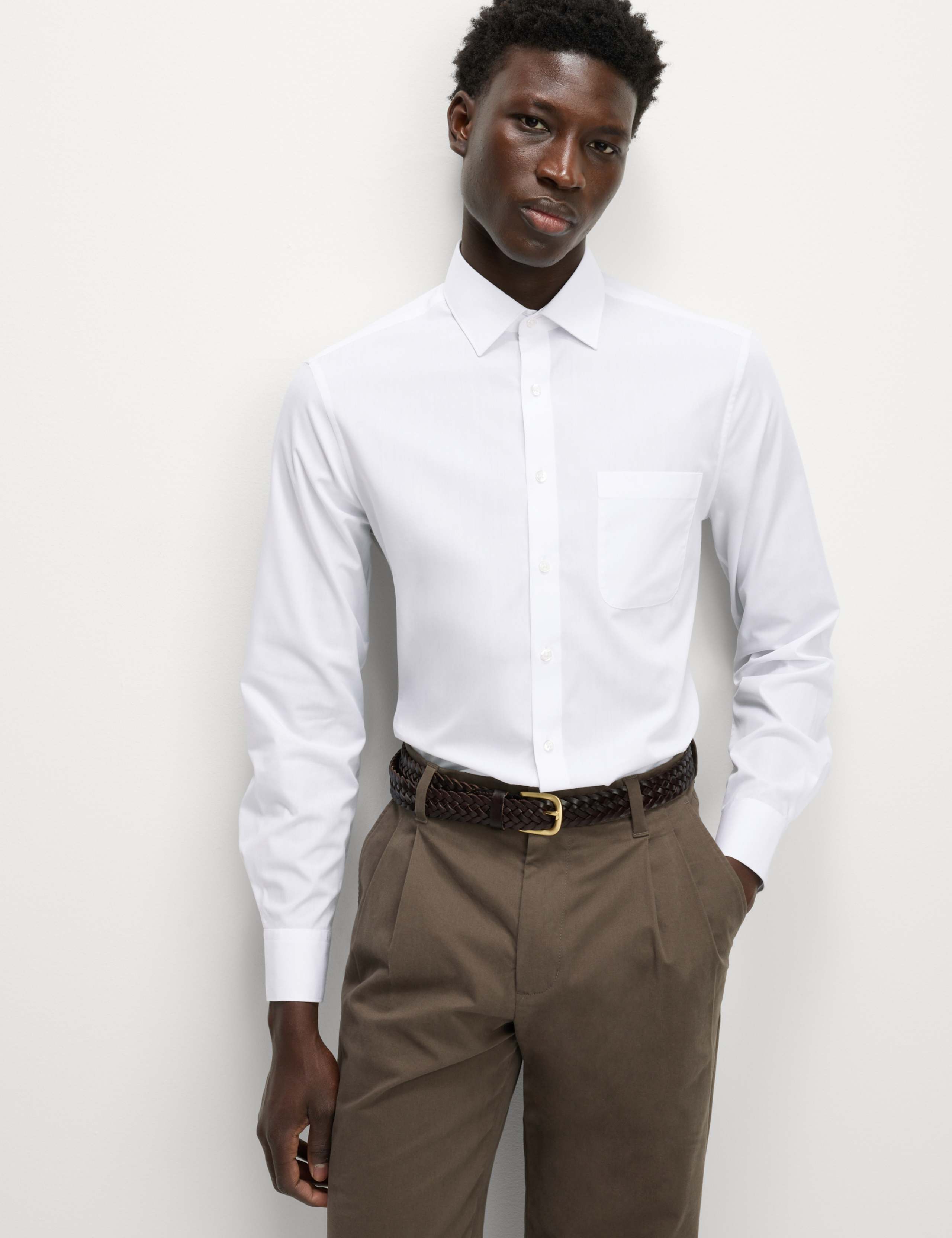 2 Pack Extra Slim Fit Easy Iron Cotton Blend Shirts 3 of 7
