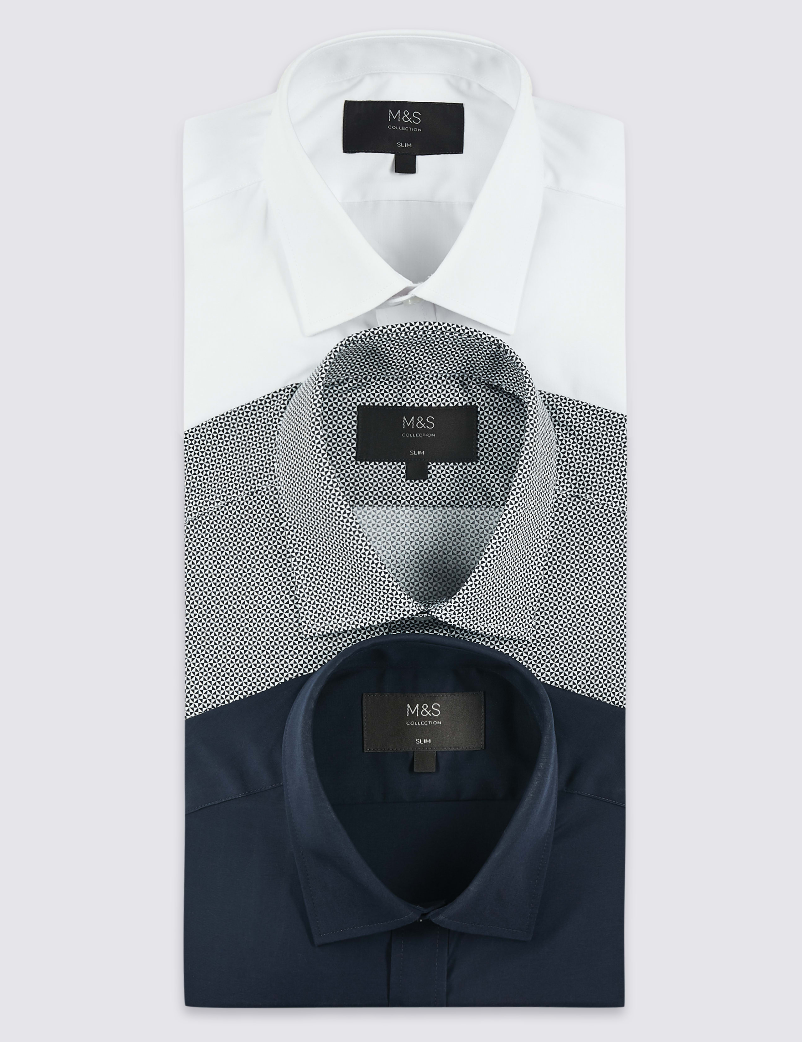 3pk Slim Fit Cotton Blend Printed Shirt 2 of 6