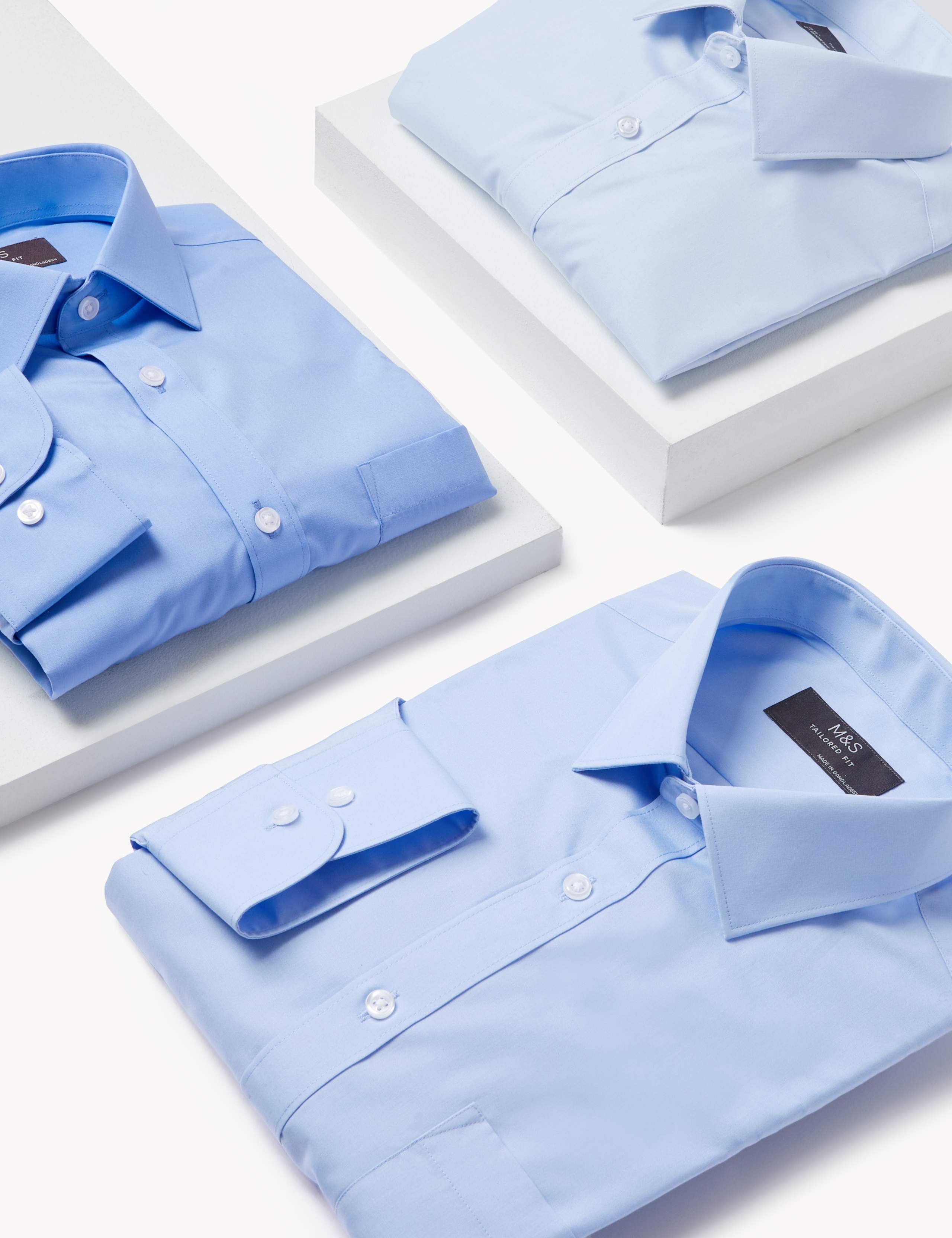 2 Inch Shorter Length 3 Pack Tailored Fit Shirts 1 of 1