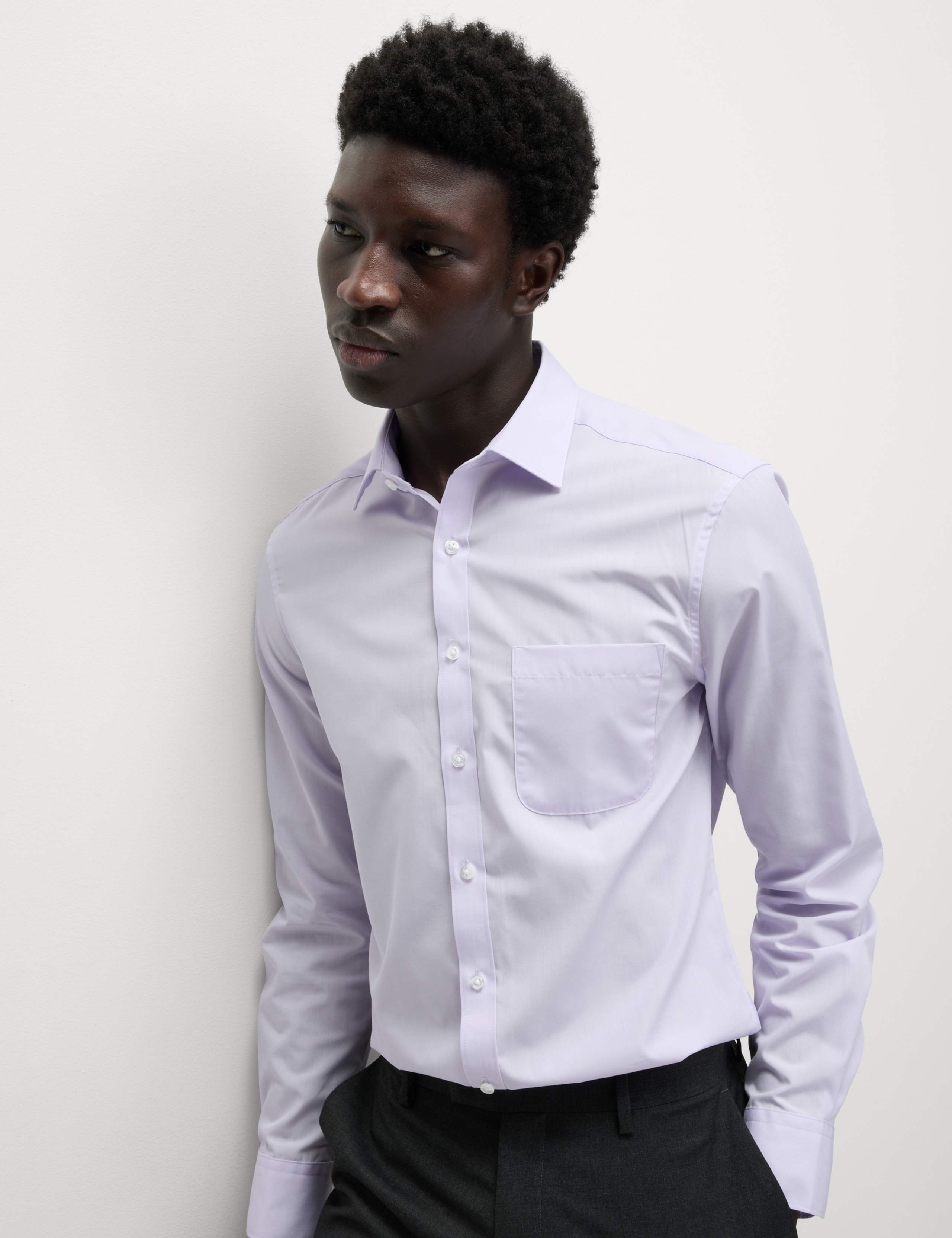 3pk Slim Fit Easy Iron Cotton Blend Shirts 4 of 4