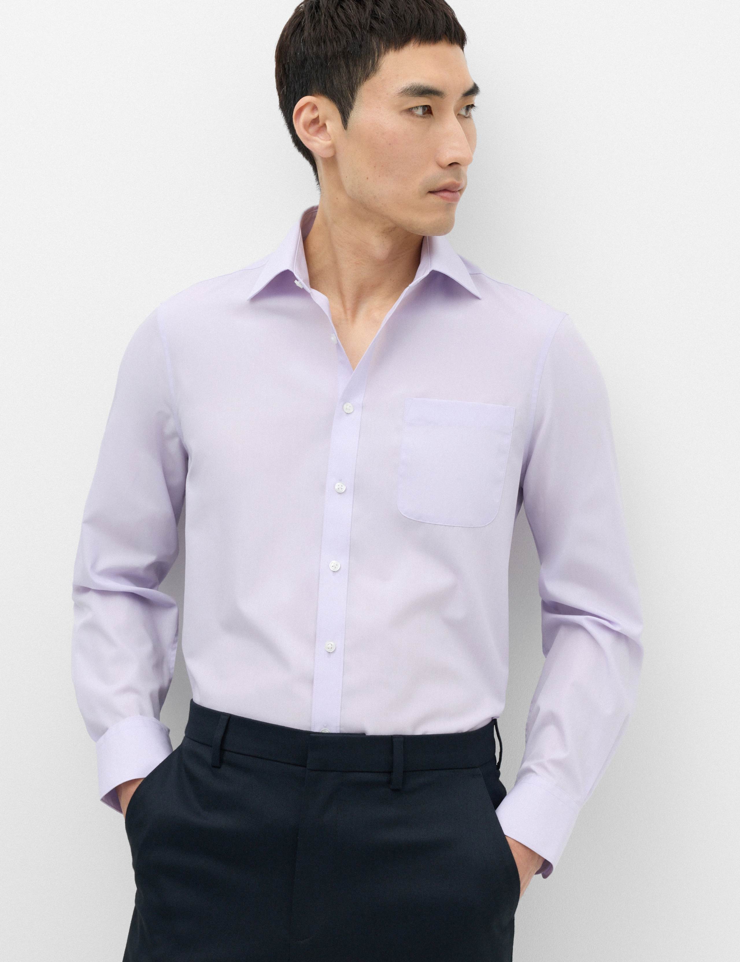 3 Pack Slim Fit Easy Iron Cotton Blend Pocket Shirts 2 of 6
