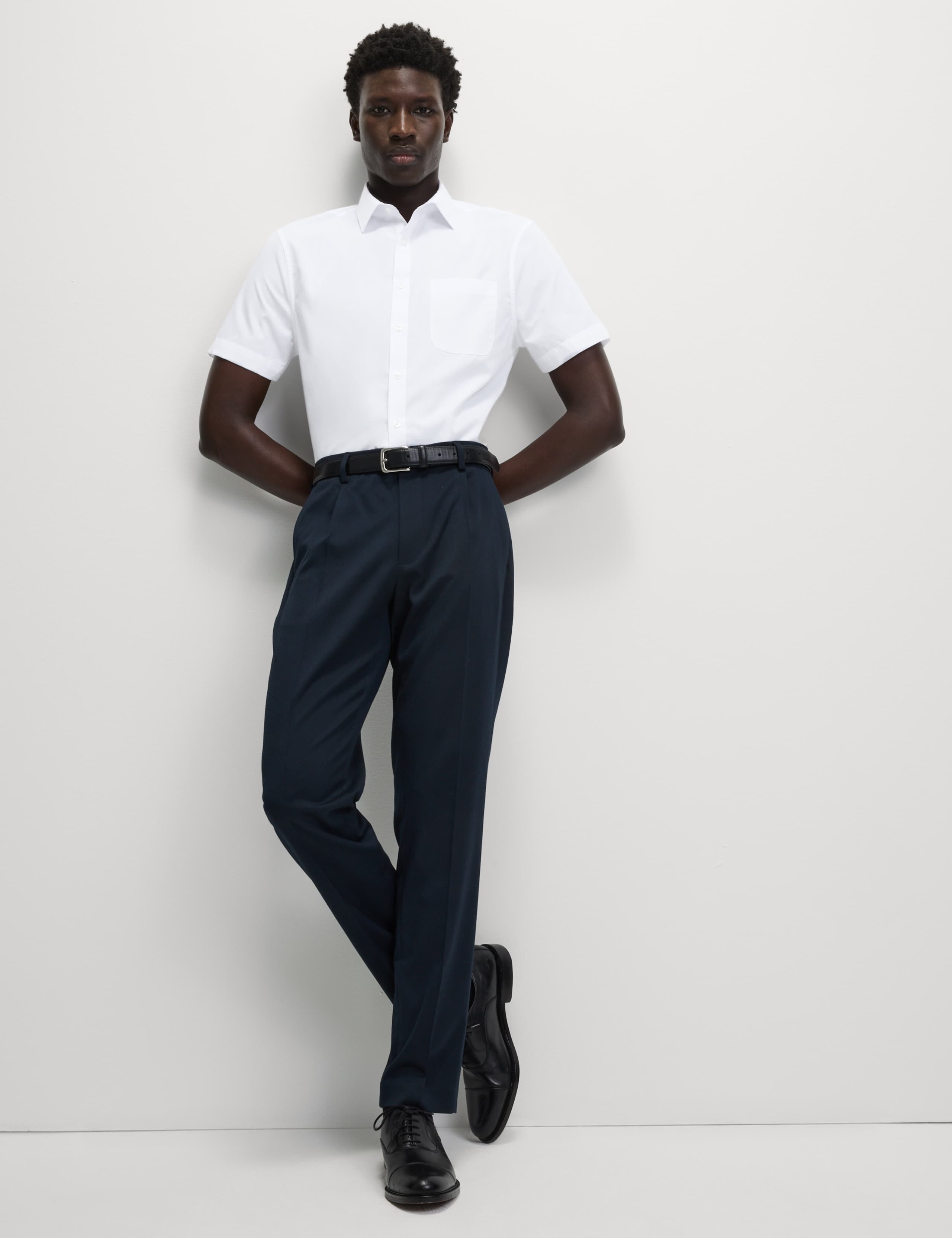 5 Pack Slim Fit Easy Iron Short Sleeve Shirts 2 of 5