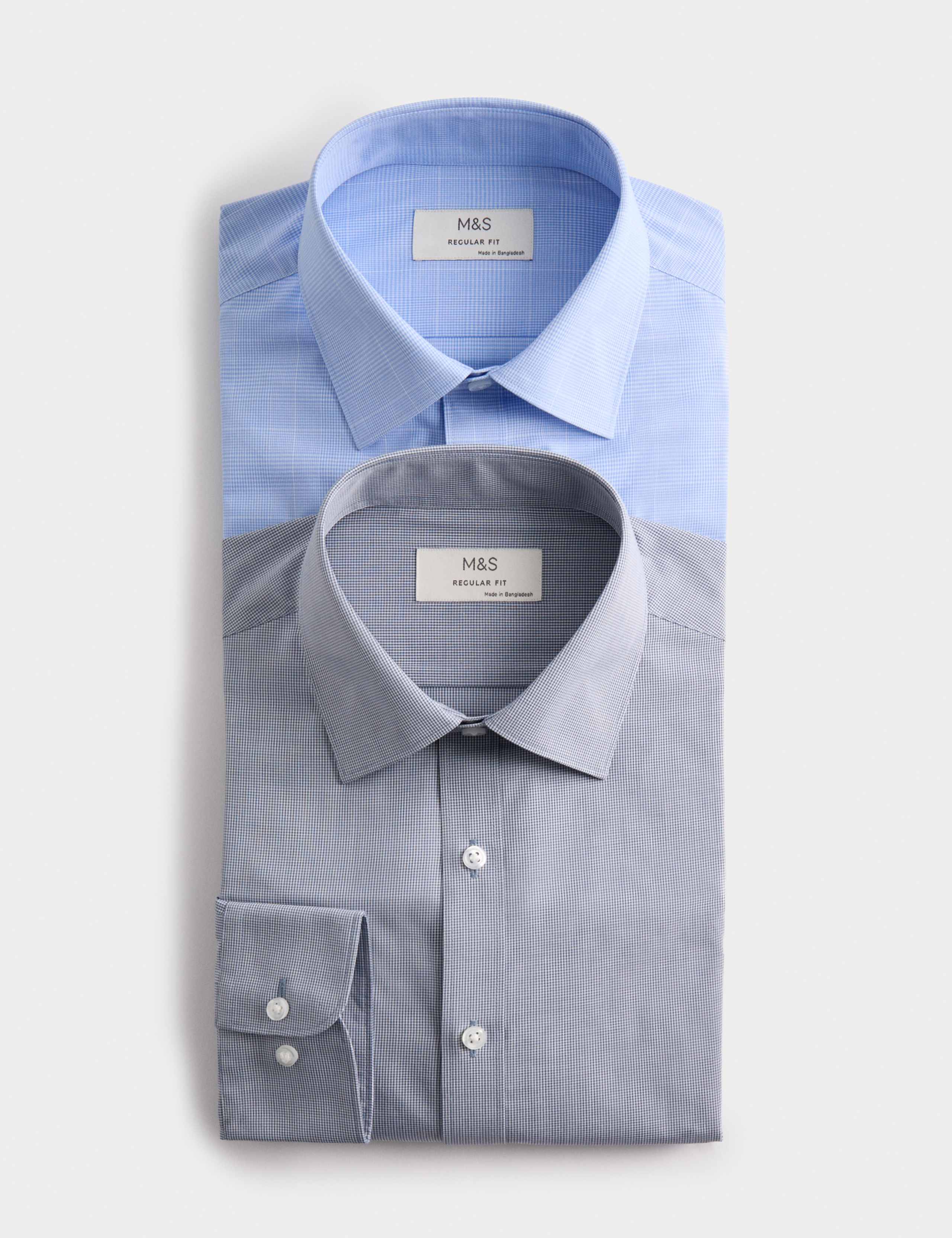 2 Pack Regular Fit Easy Iron Long Sleeve Shirts 2 of 6