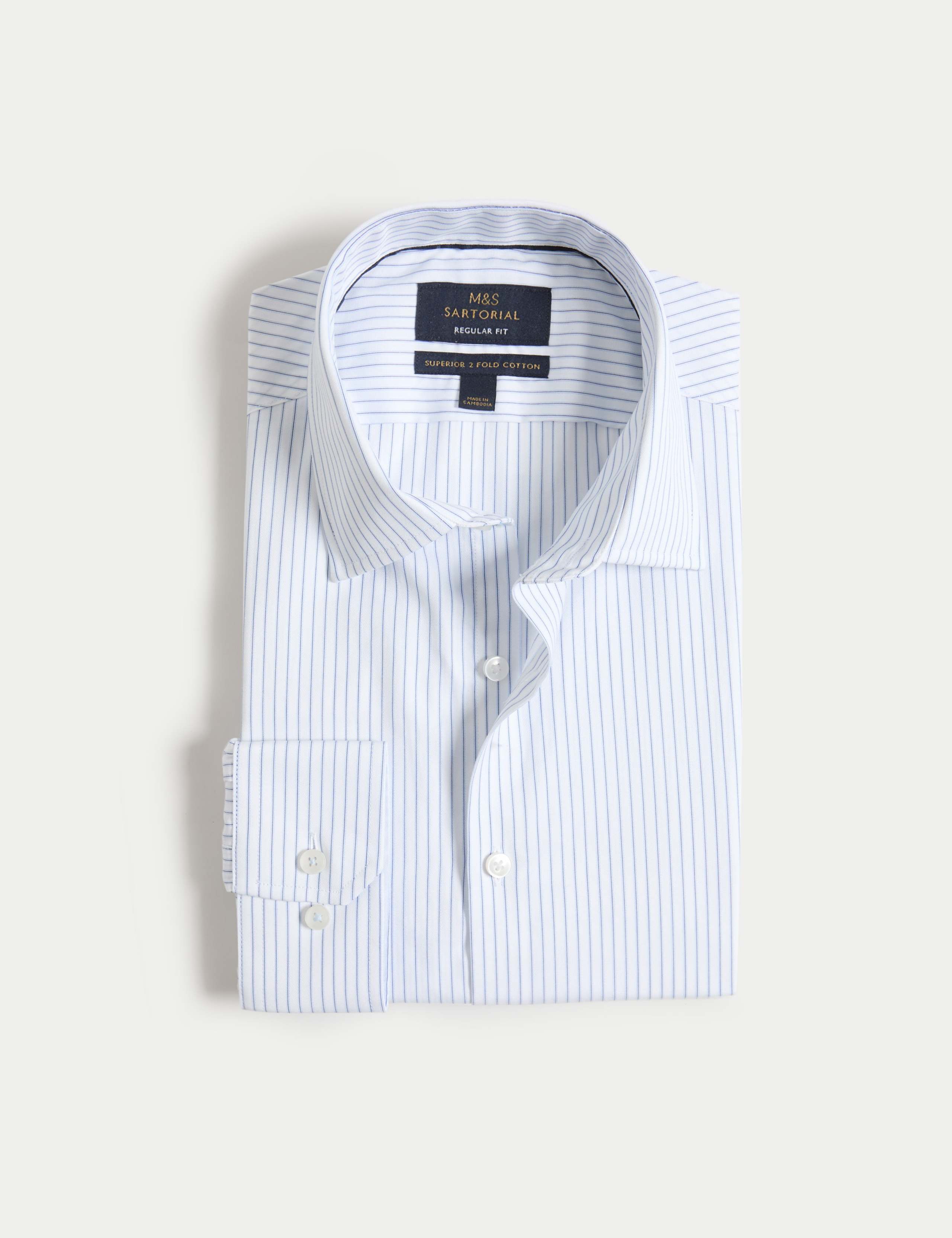 Regular Fit Luxury Cotton Striped Shirt 2 of 7