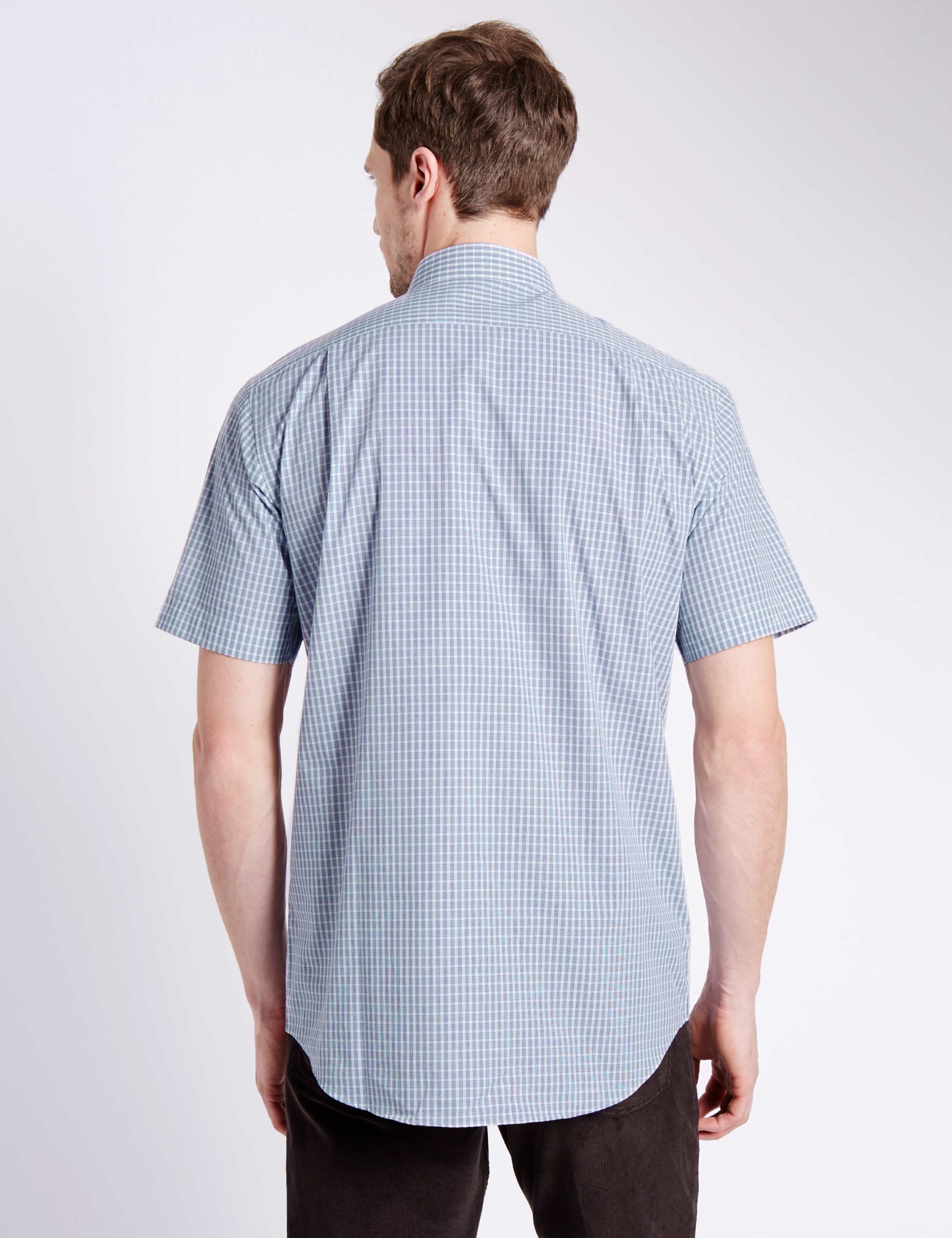 Cotton Rich Easy to Iron Checked Shirt 3 of 4