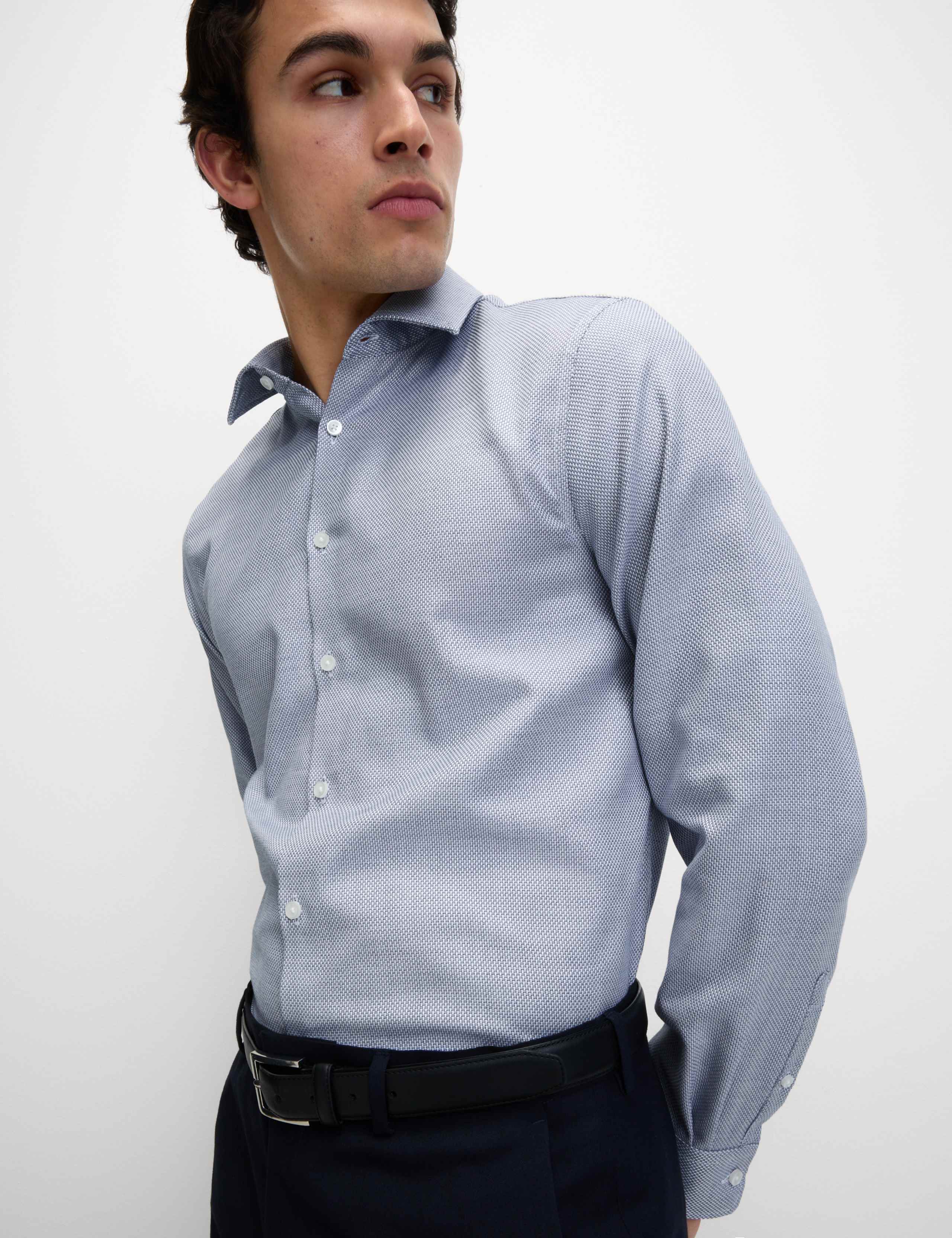 Regular Fit Luxury Pure Cotton Textured Shirt 4 of 5
