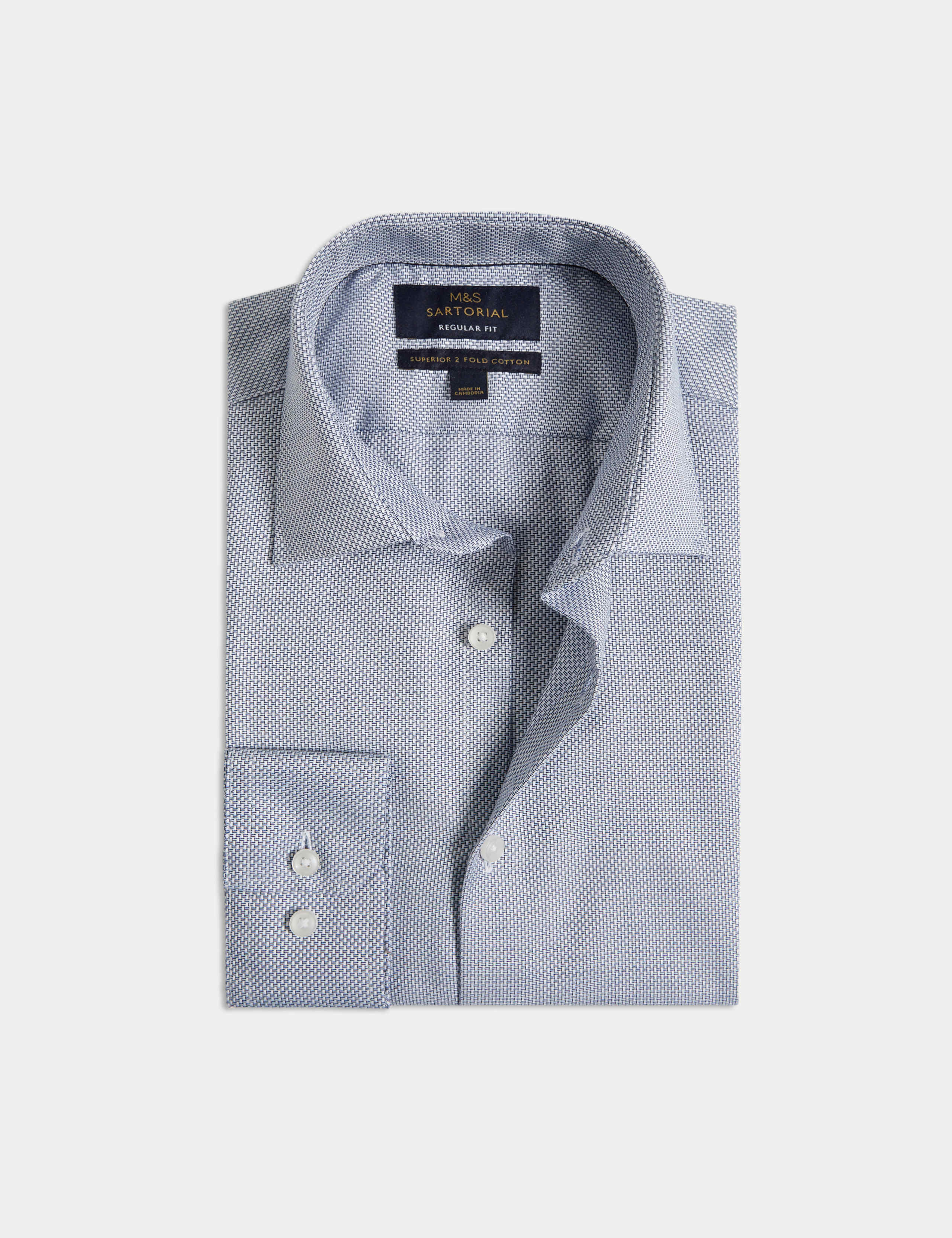 Regular Fit Luxury Pure Cotton Textured Shirt 2 of 5