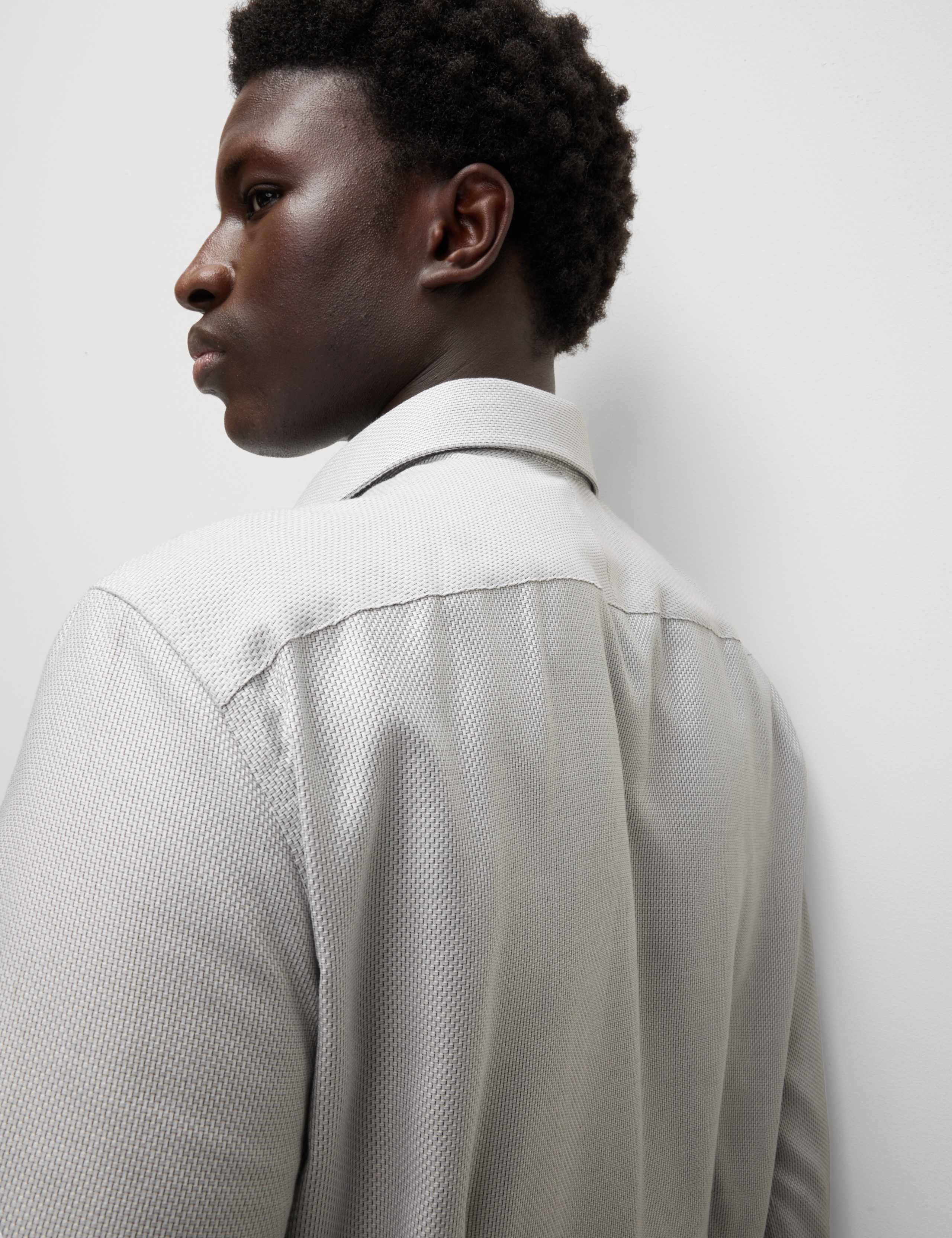 Slim Fit Luxury Pure Cotton Textured Shirt 1 of 7