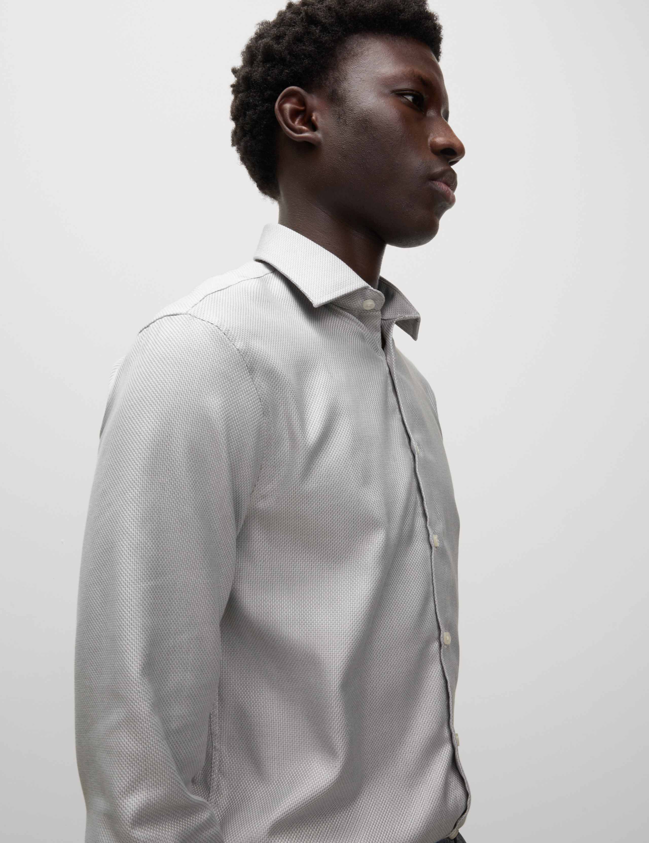 Slim Fit Luxury Pure Cotton Textured Shirt 7 of 7