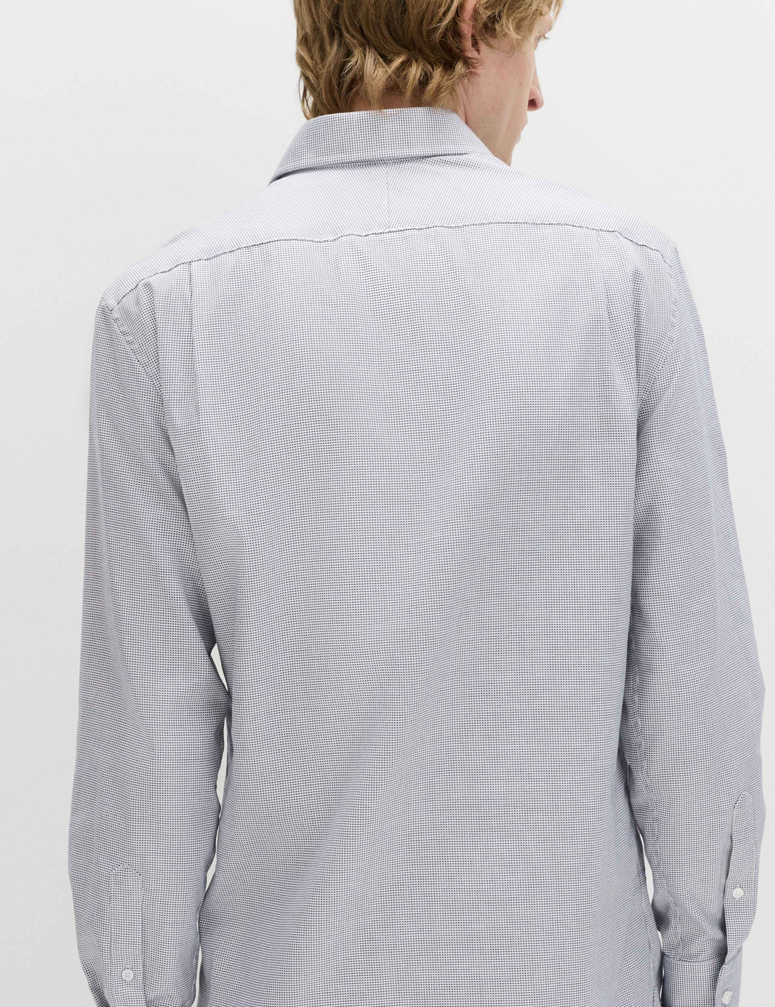 Luxury Cotton Easy Iron Slim Fit Textured Shirt 5 of 7