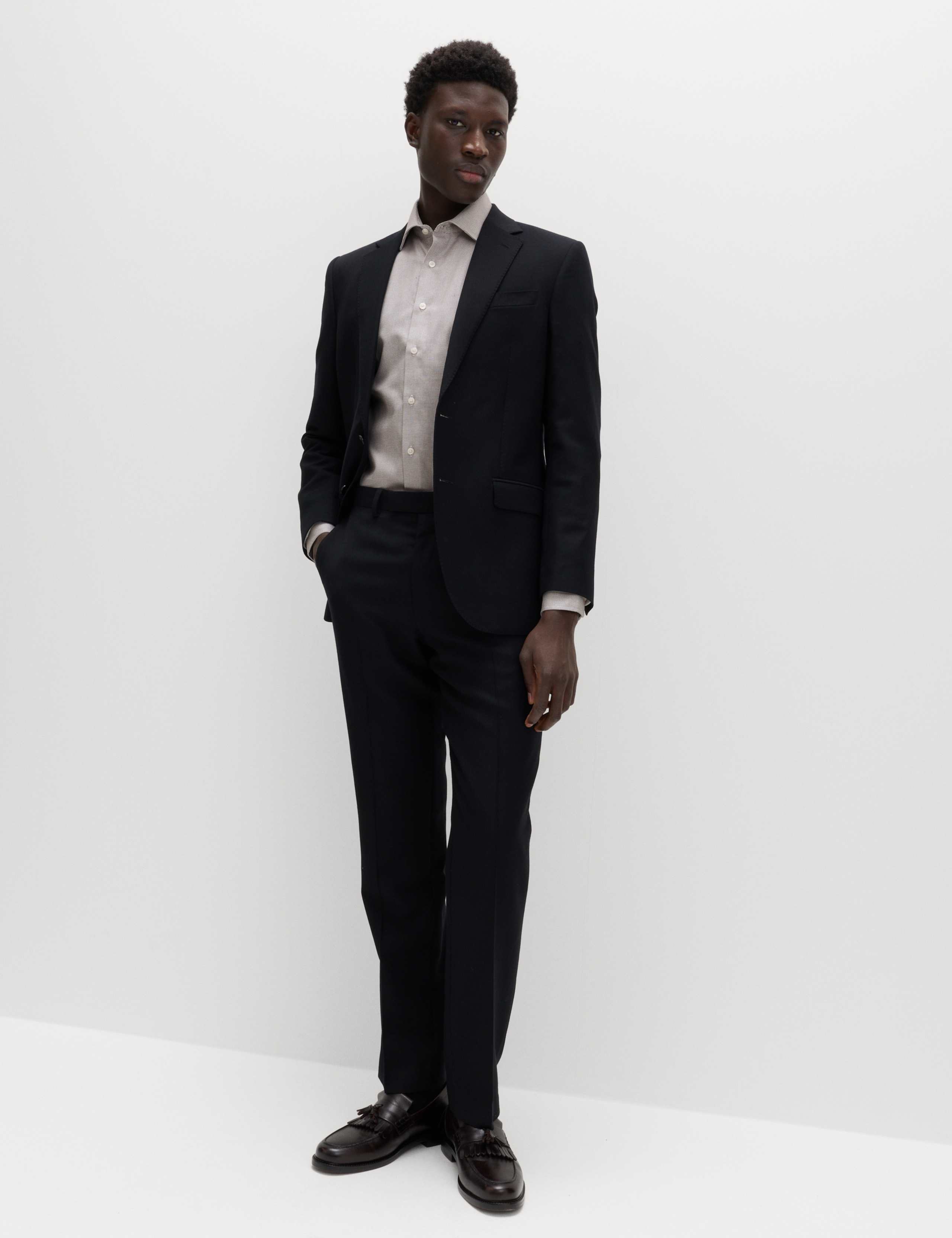 Luxury Cotton Easy Iron Slim Fit Textured Shirt 5 of 7