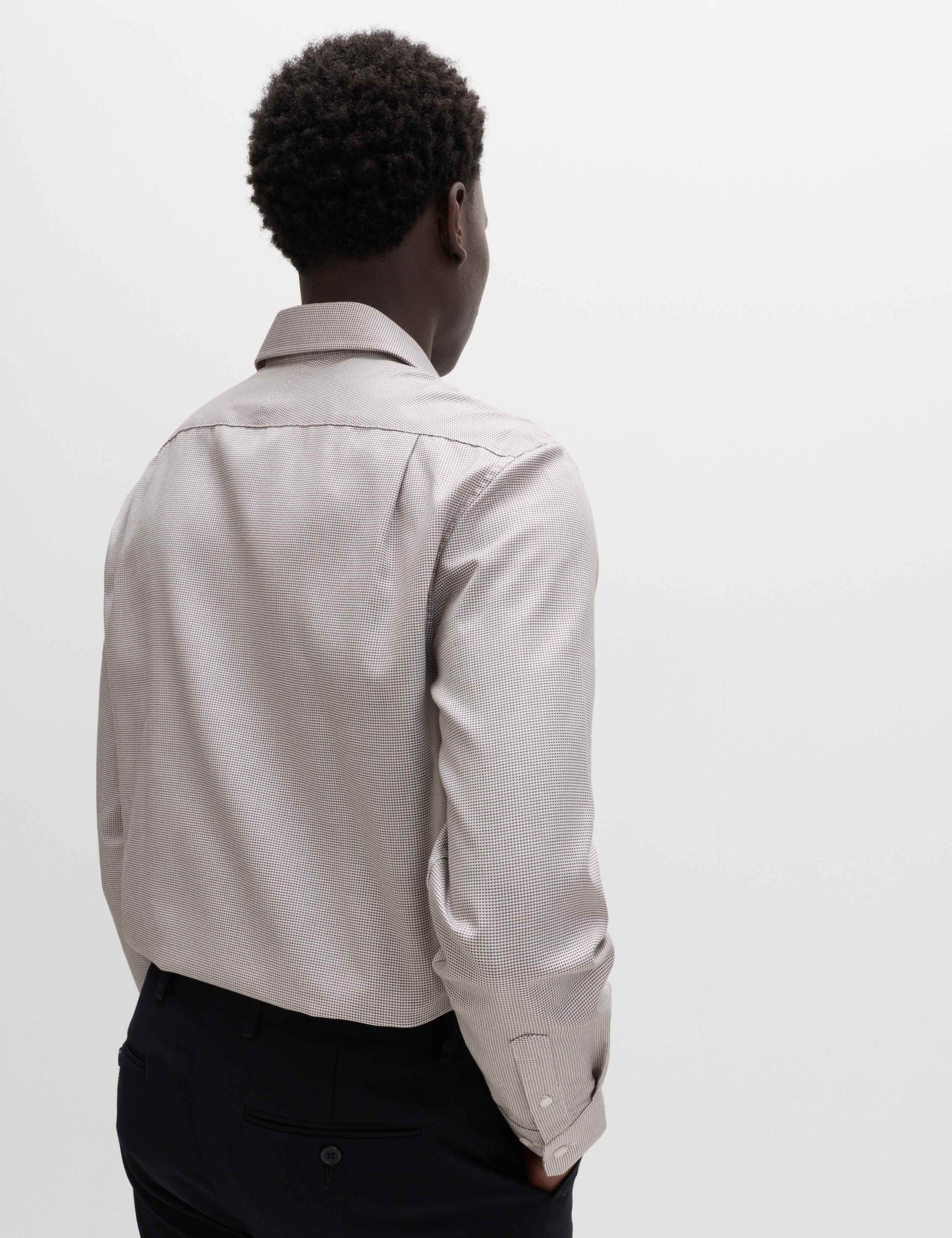 Luxury Cotton Easy Iron Slim Fit Textured Shirt 6 of 7