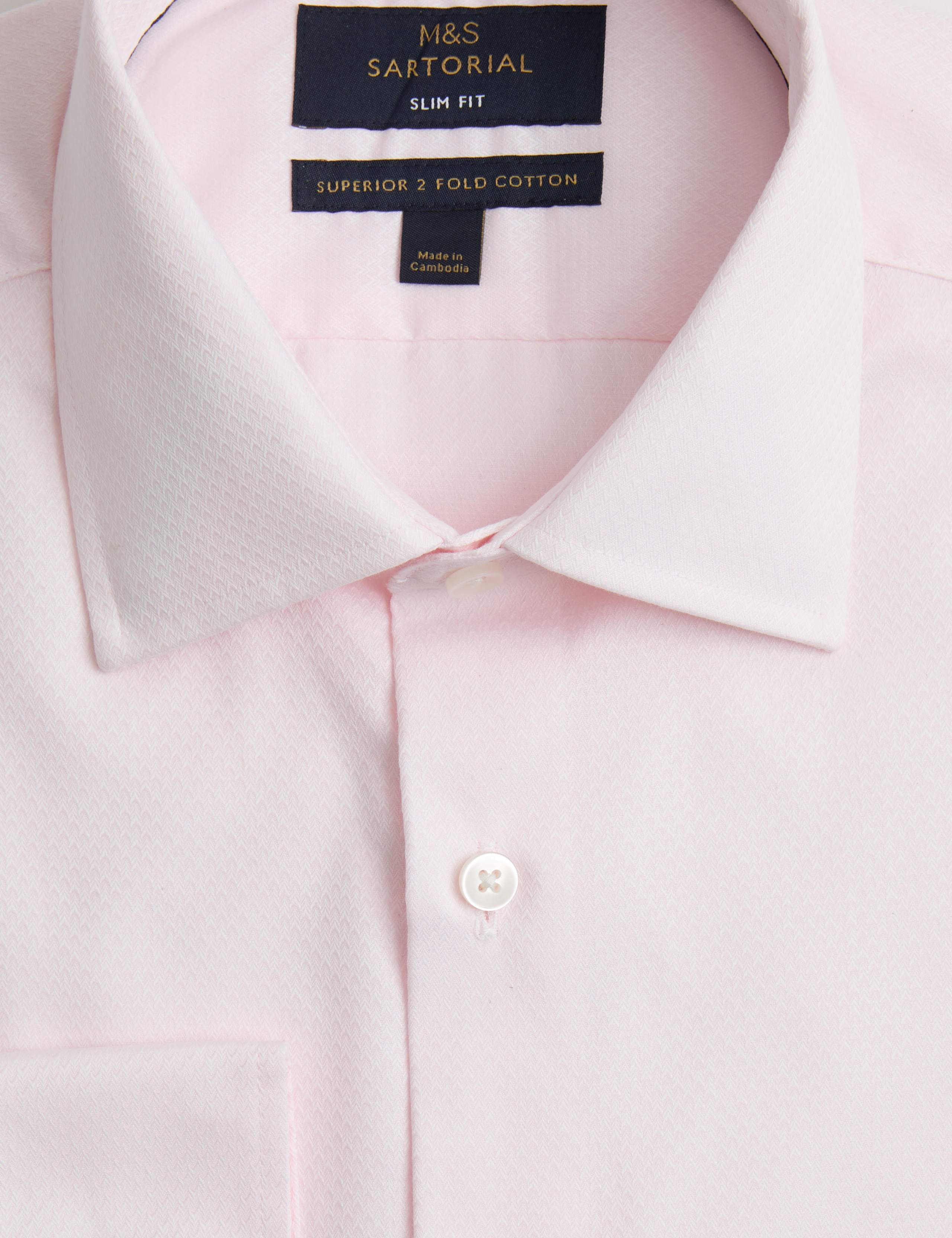 Slim Fit Luxury Pure Cotton Textured Shirt 2 of 2