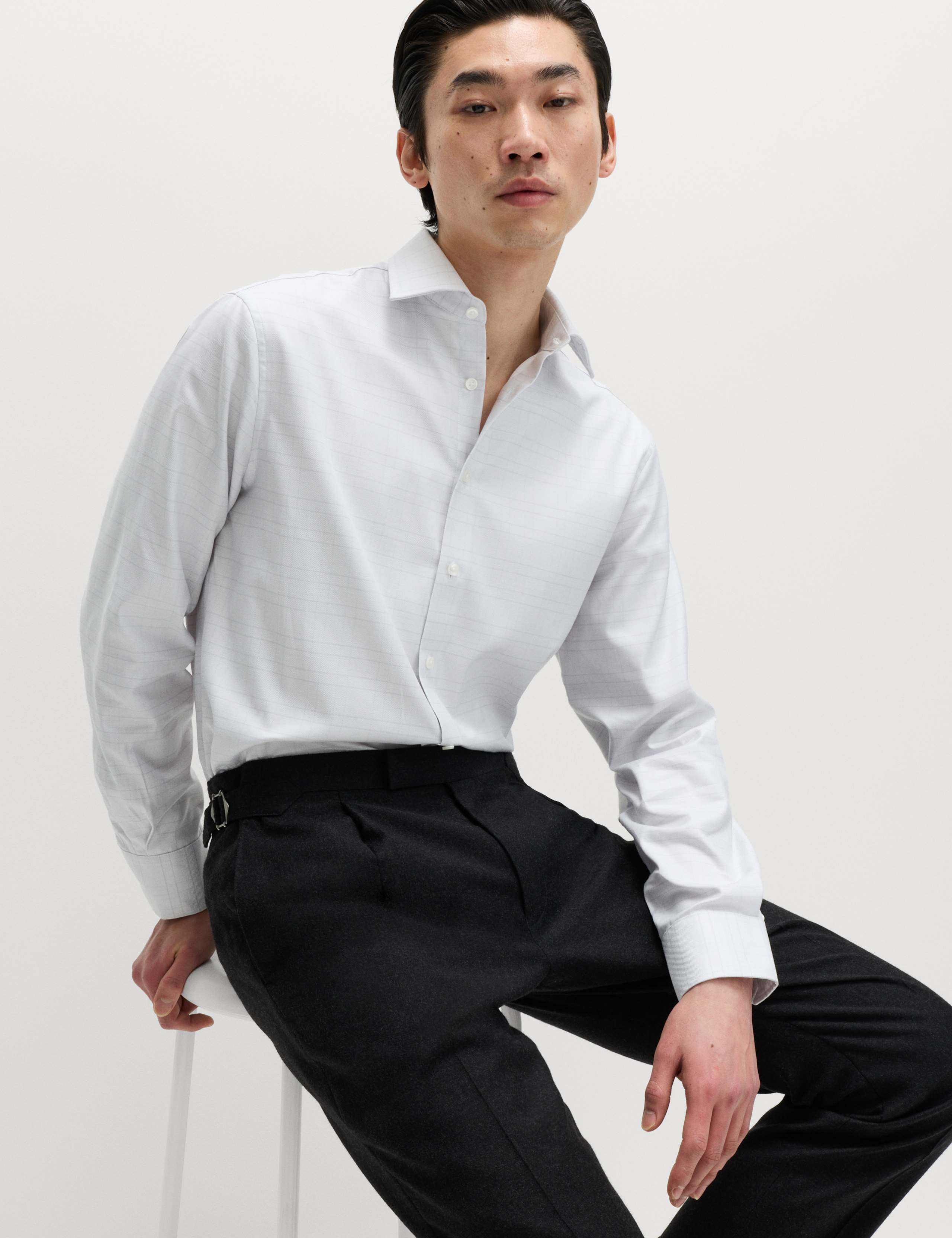 Regular Fit Luxury Pure Cotton Check Shirt 1 of 7