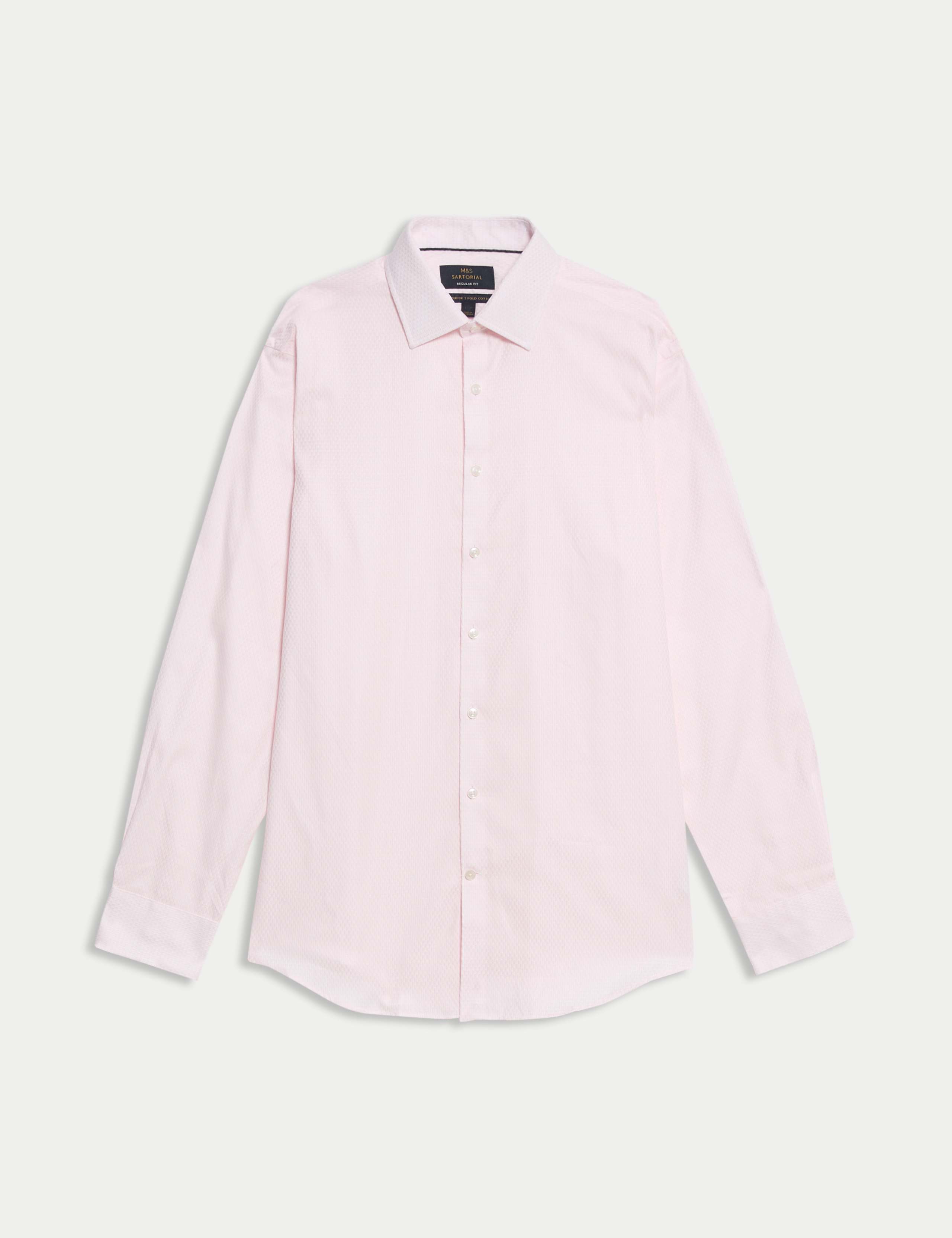 Regular Fit Luxury Pure Cotton Textured Shirt 2 of 6