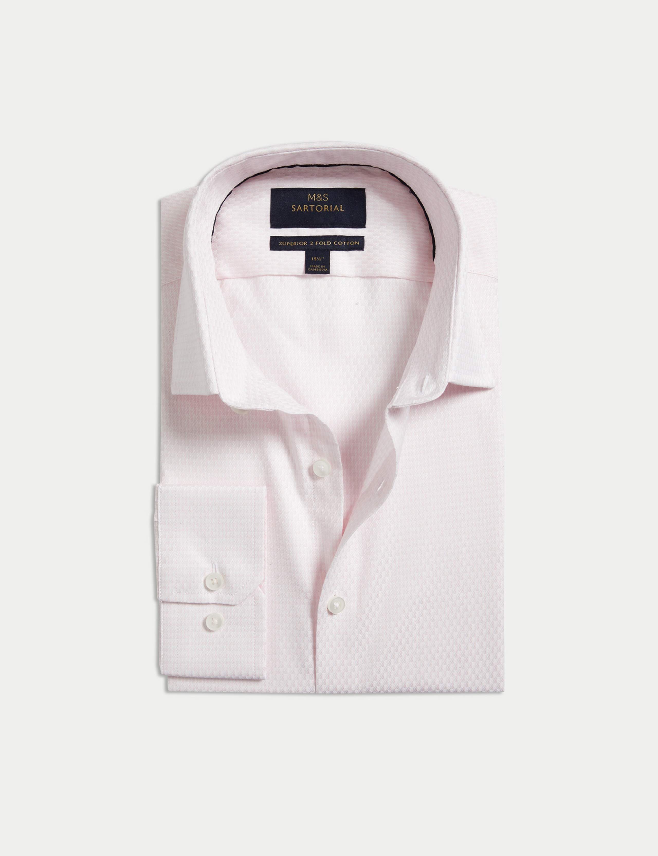 Slim Fit Luxury Pure Cotton Textured Shirt 2 of 6