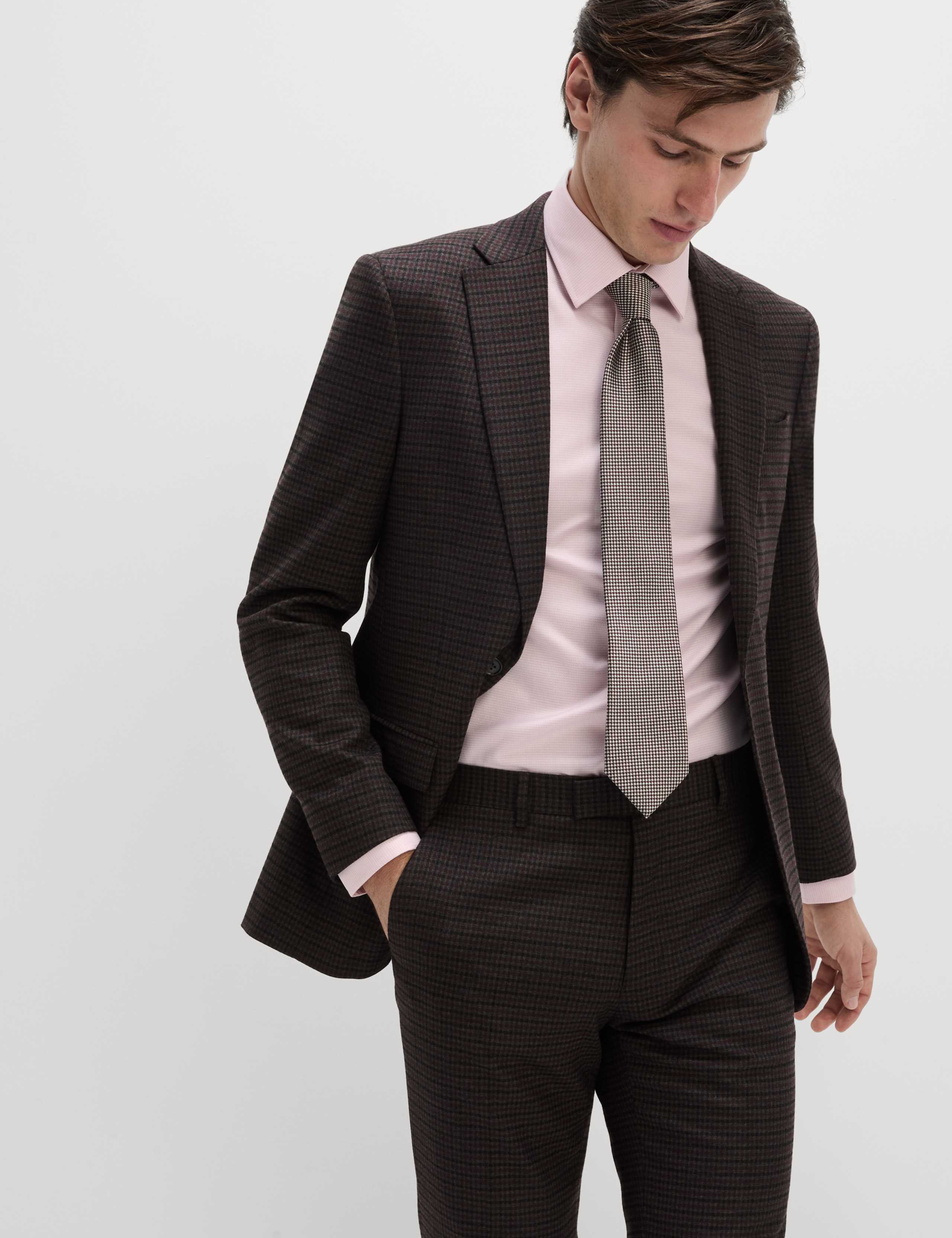 Tailored Fit Luxury Pure Cotton Textured Shirt 5 of 7