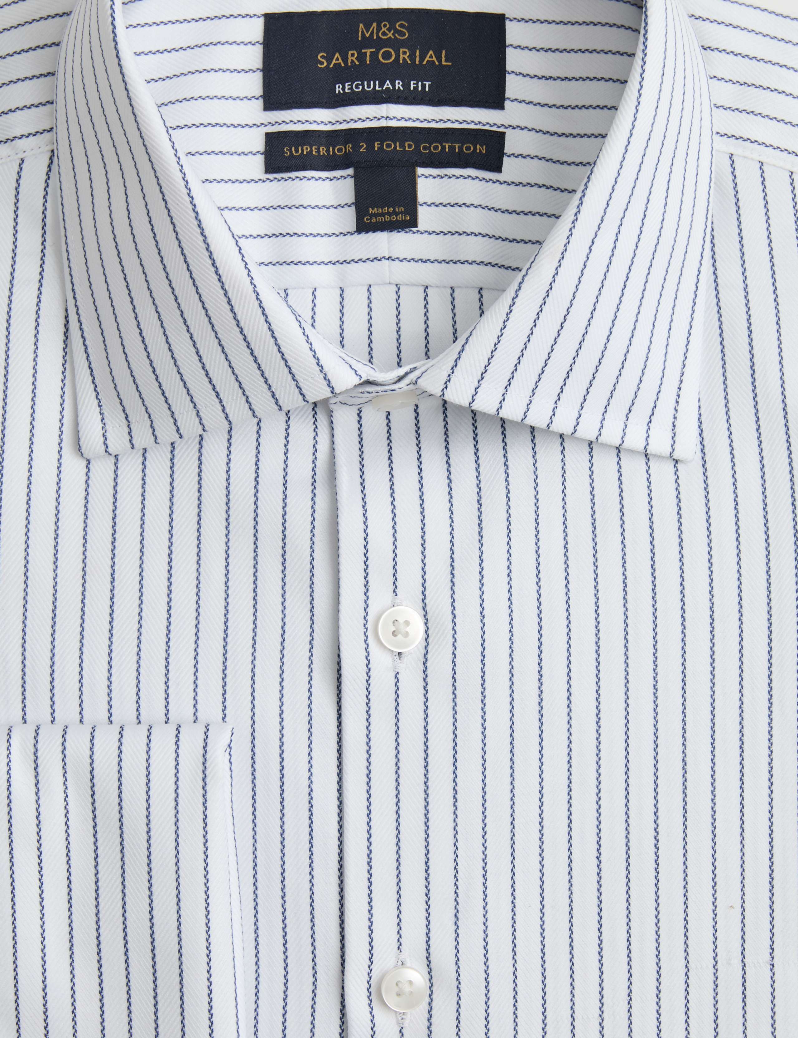 Regular Fit Luxury Pure Cotton Striped Shirt 2 of 2