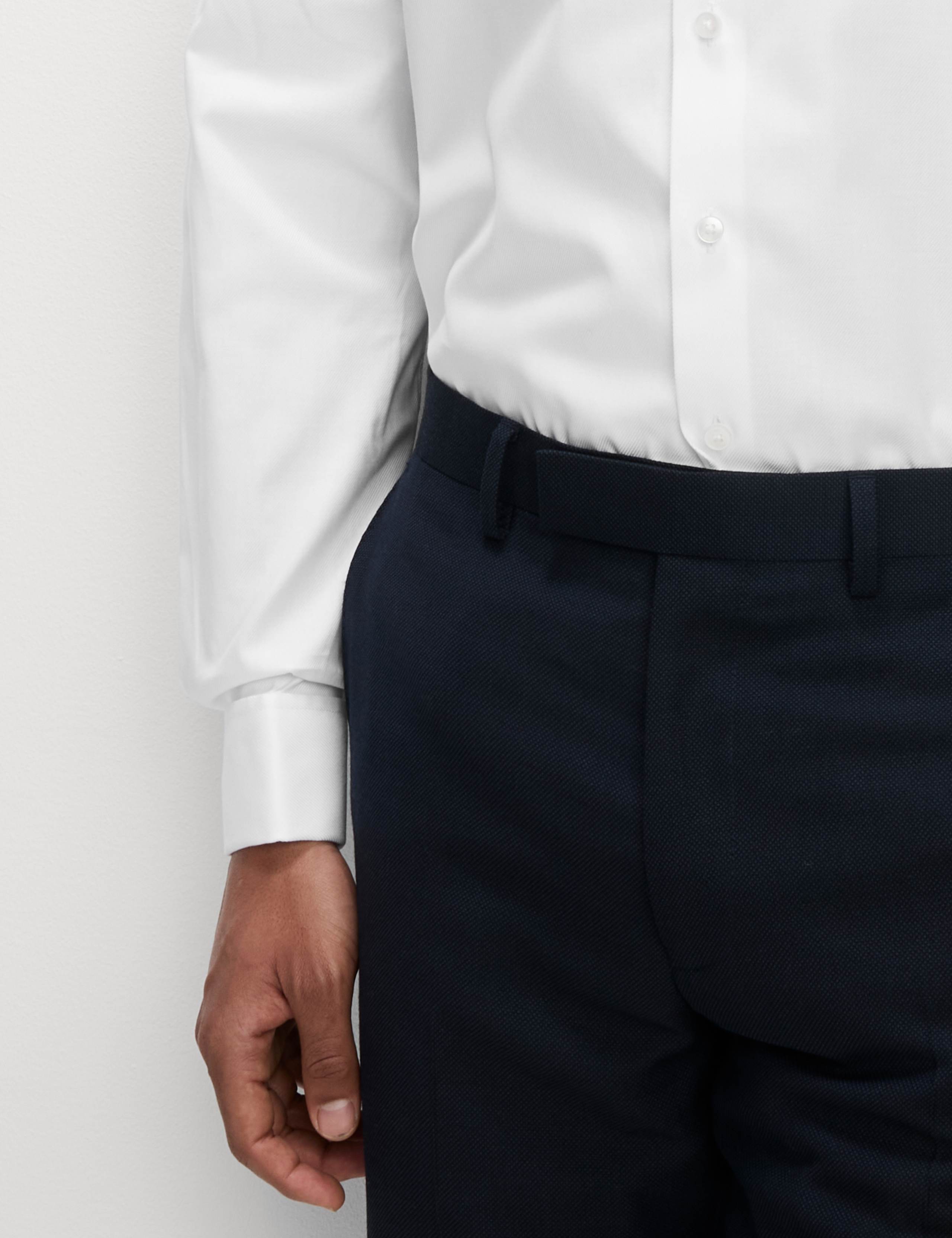 Regular Fit Luxury Cotton Double Cuff Twill Shirt 6 of 8