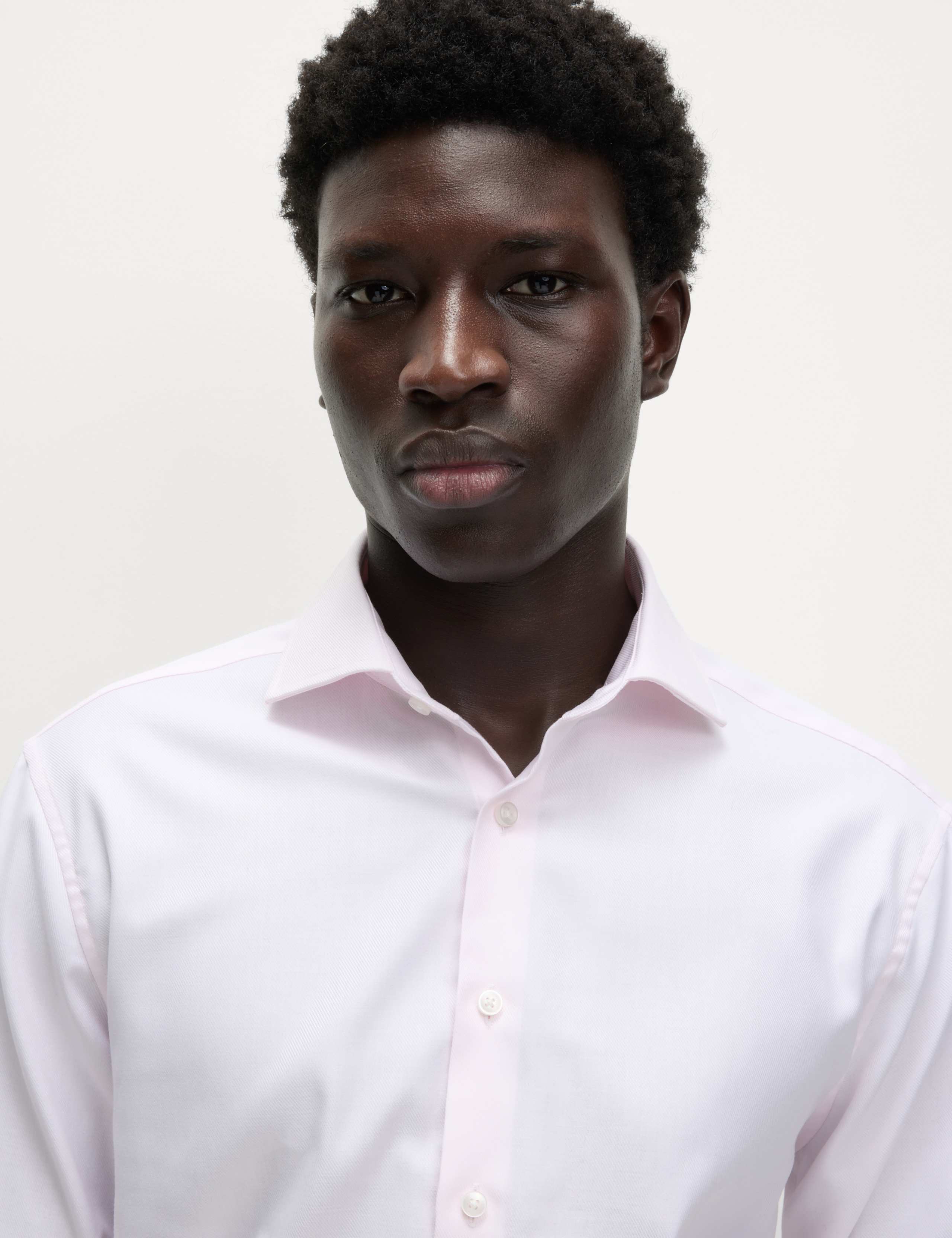 Slim Fit Luxury Cotton Double Cuff Twill Shirt 1 of 6