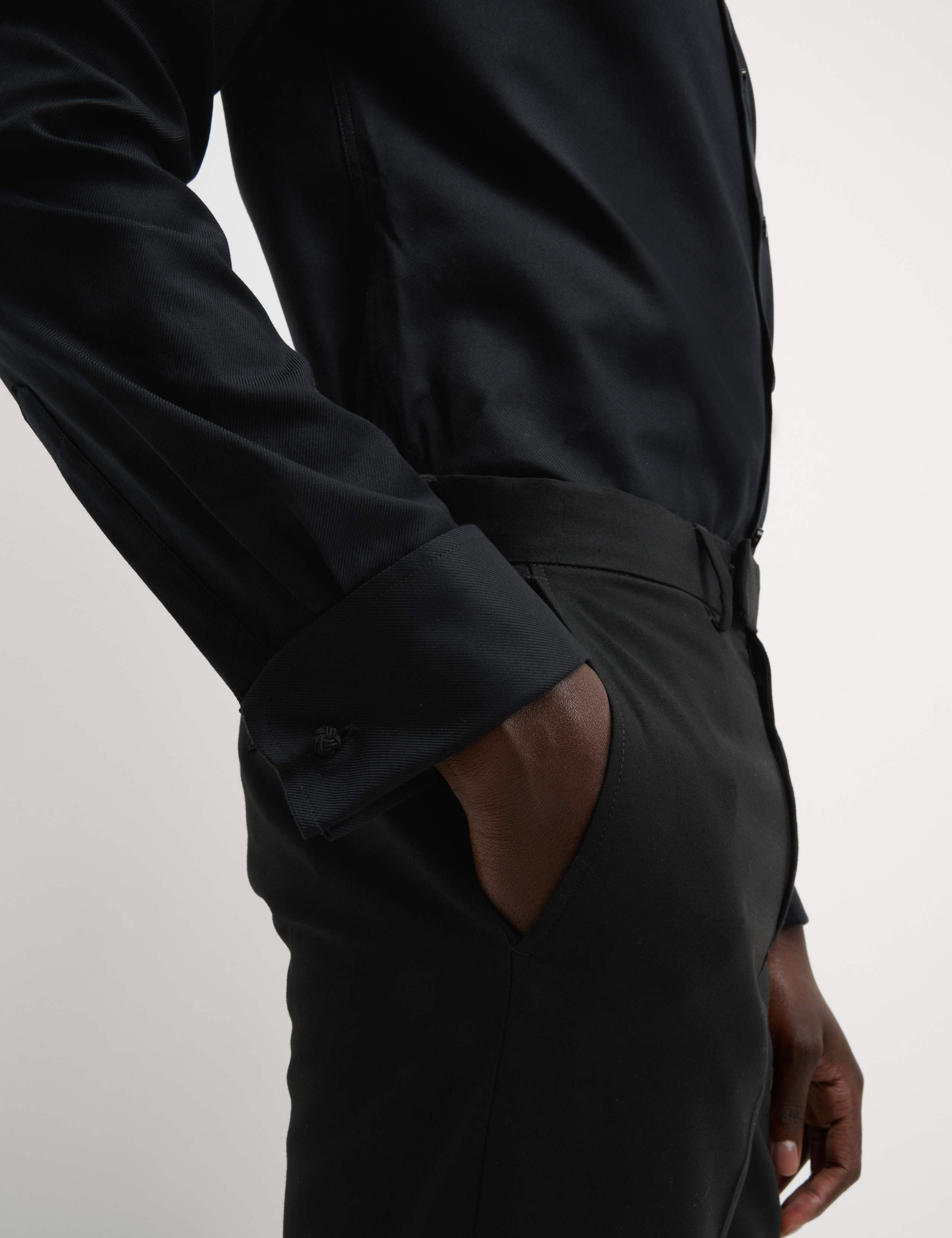 Slim Fit Luxury Cotton Double Cuff Twill Shirt 5 of 7