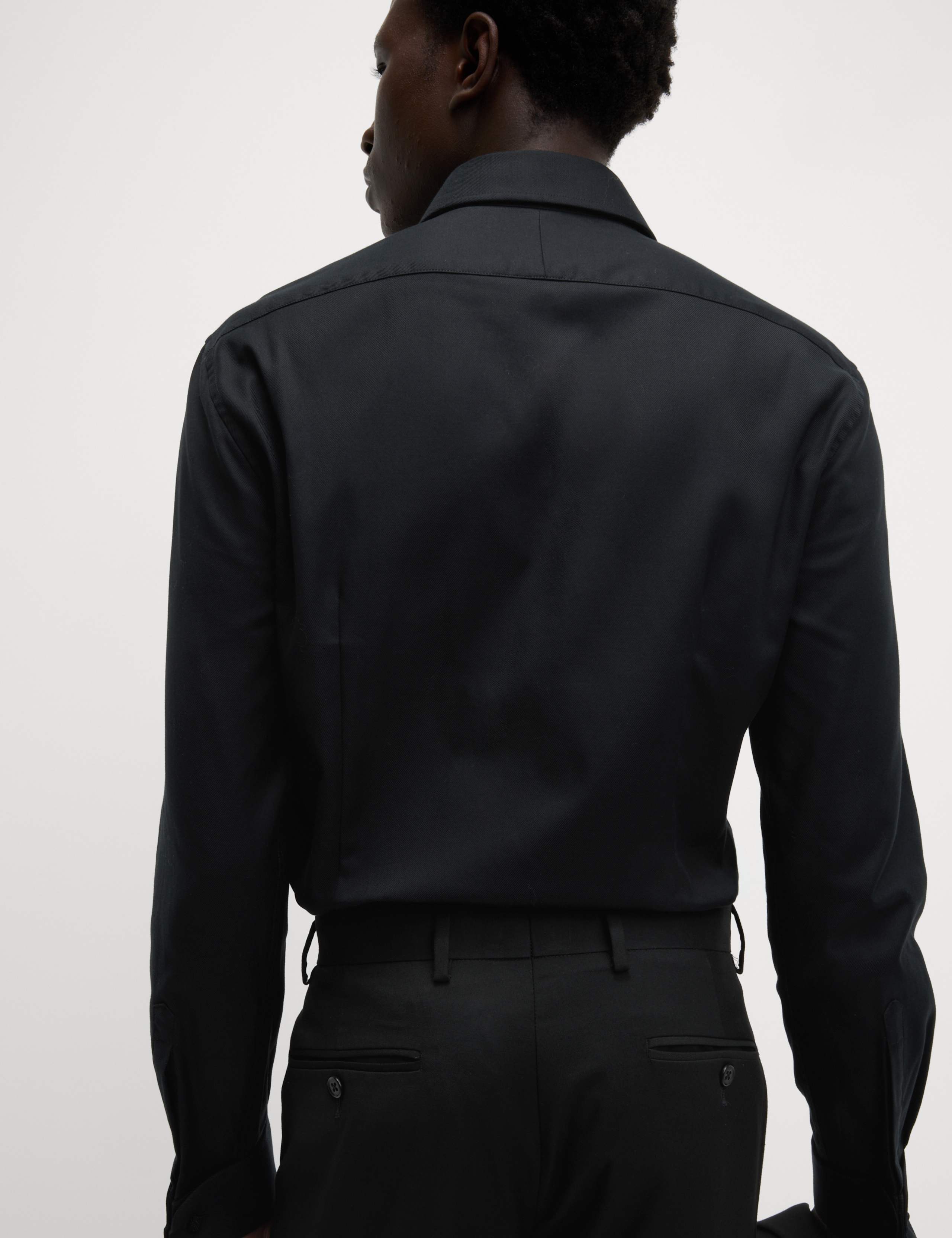 Slim Fit Luxury Cotton Double Cuff Twill Shirt 7 of 7