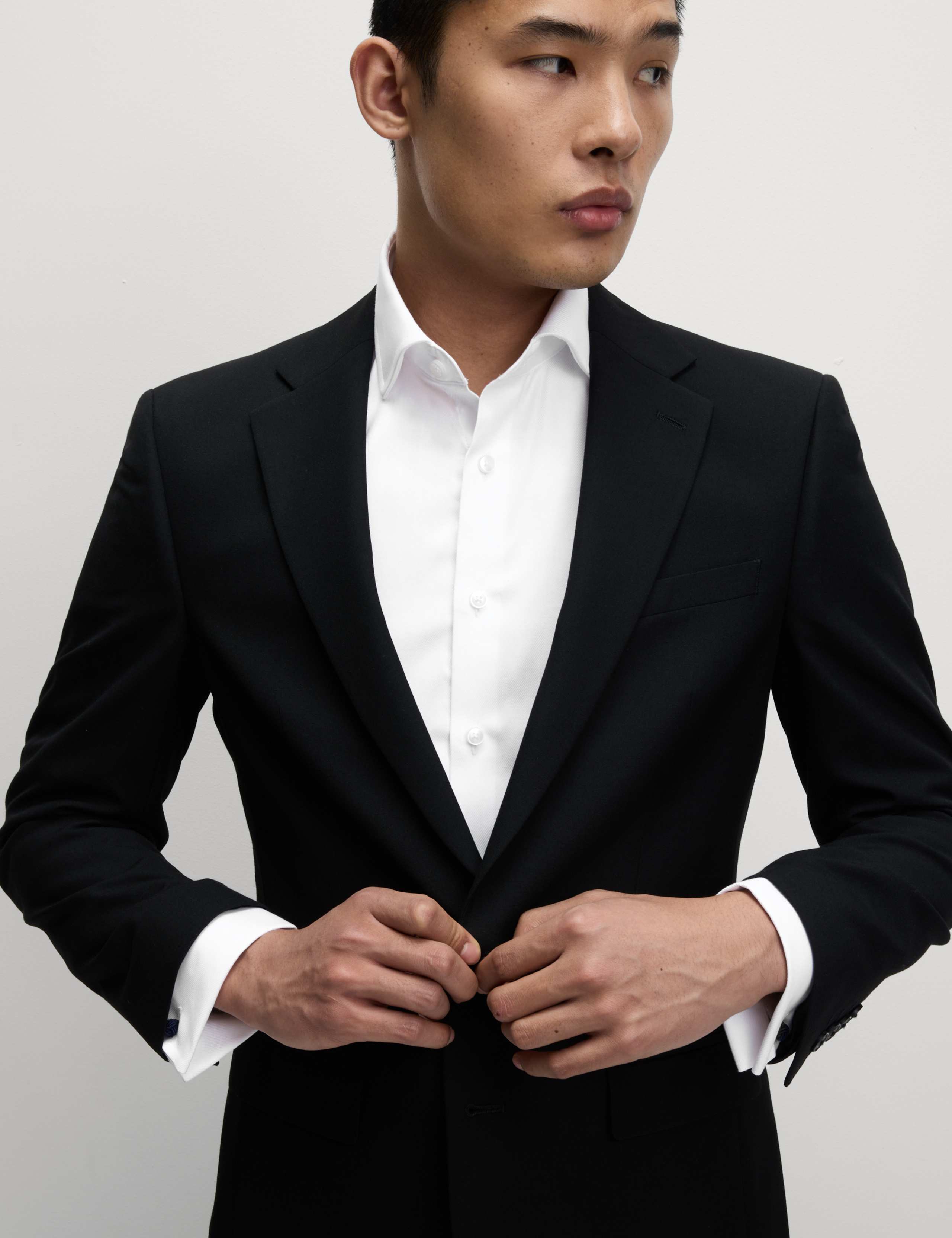 Slim Fit Luxury Cotton Double Cuff Twill Shirt 6 of 7
