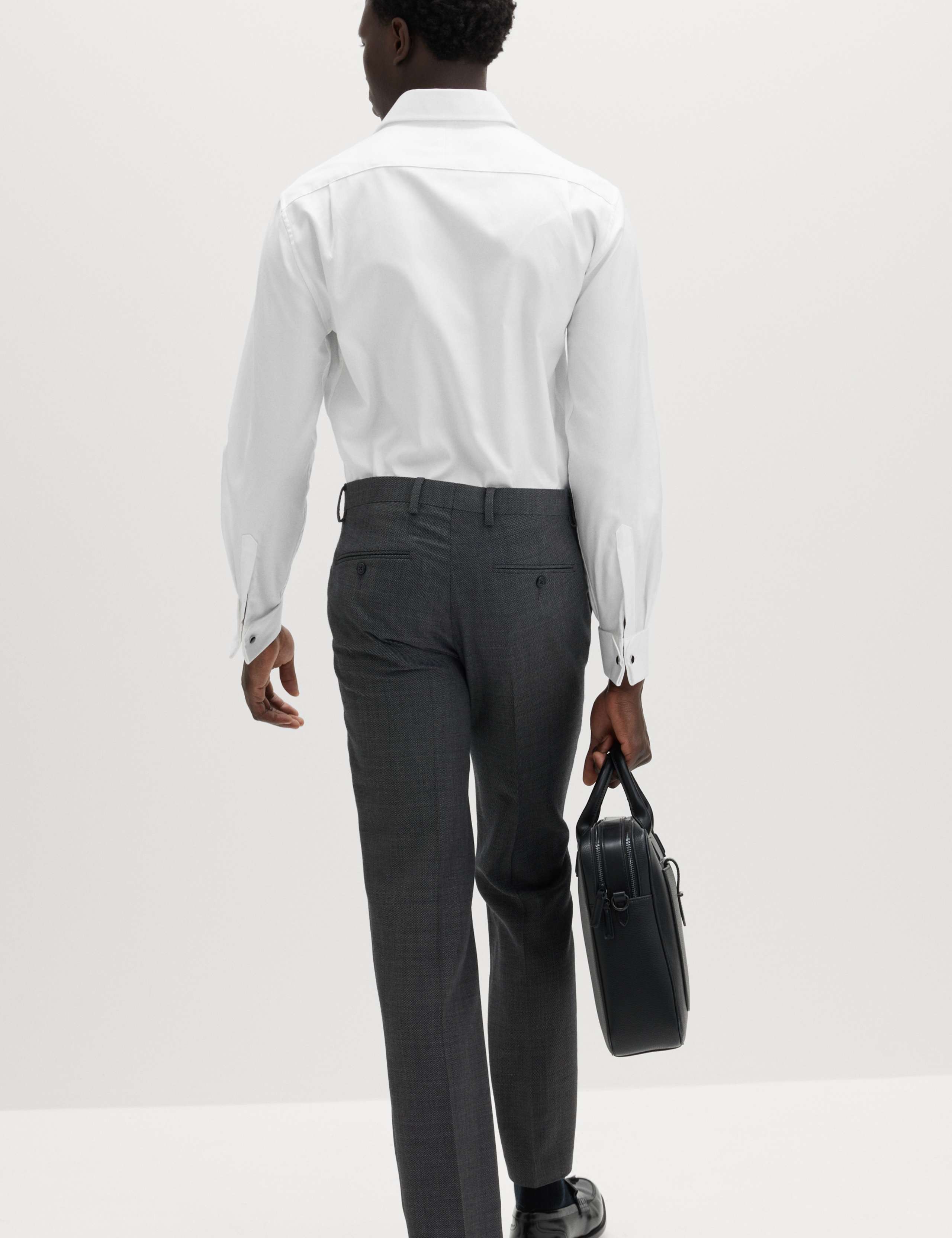 Slim Fit Luxury Cotton Double Cuff Twill Shirt 8 of 8