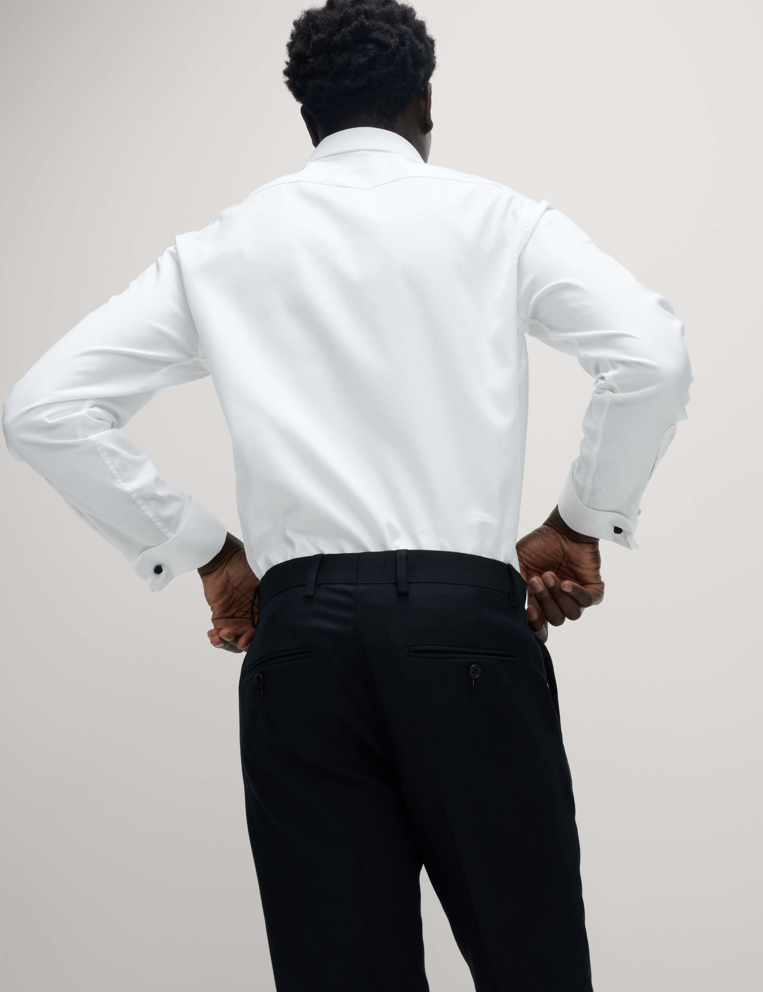 Tailored Fit Luxury Cotton Double Cuff Twill Shirt 5 of 7
