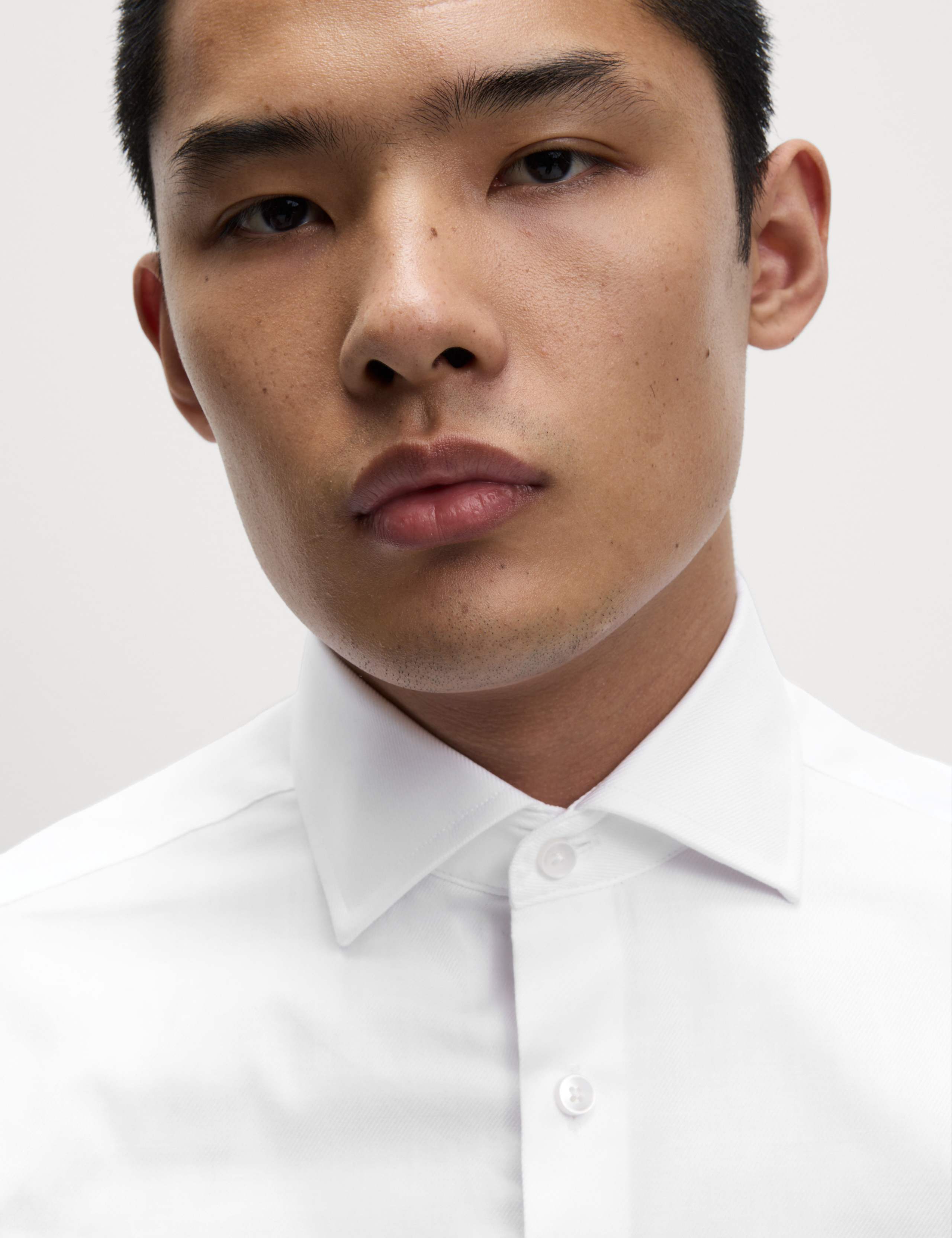 Slim Fit 2 Inch Shorter Pure Cotton Textured Shirt 1 of 7