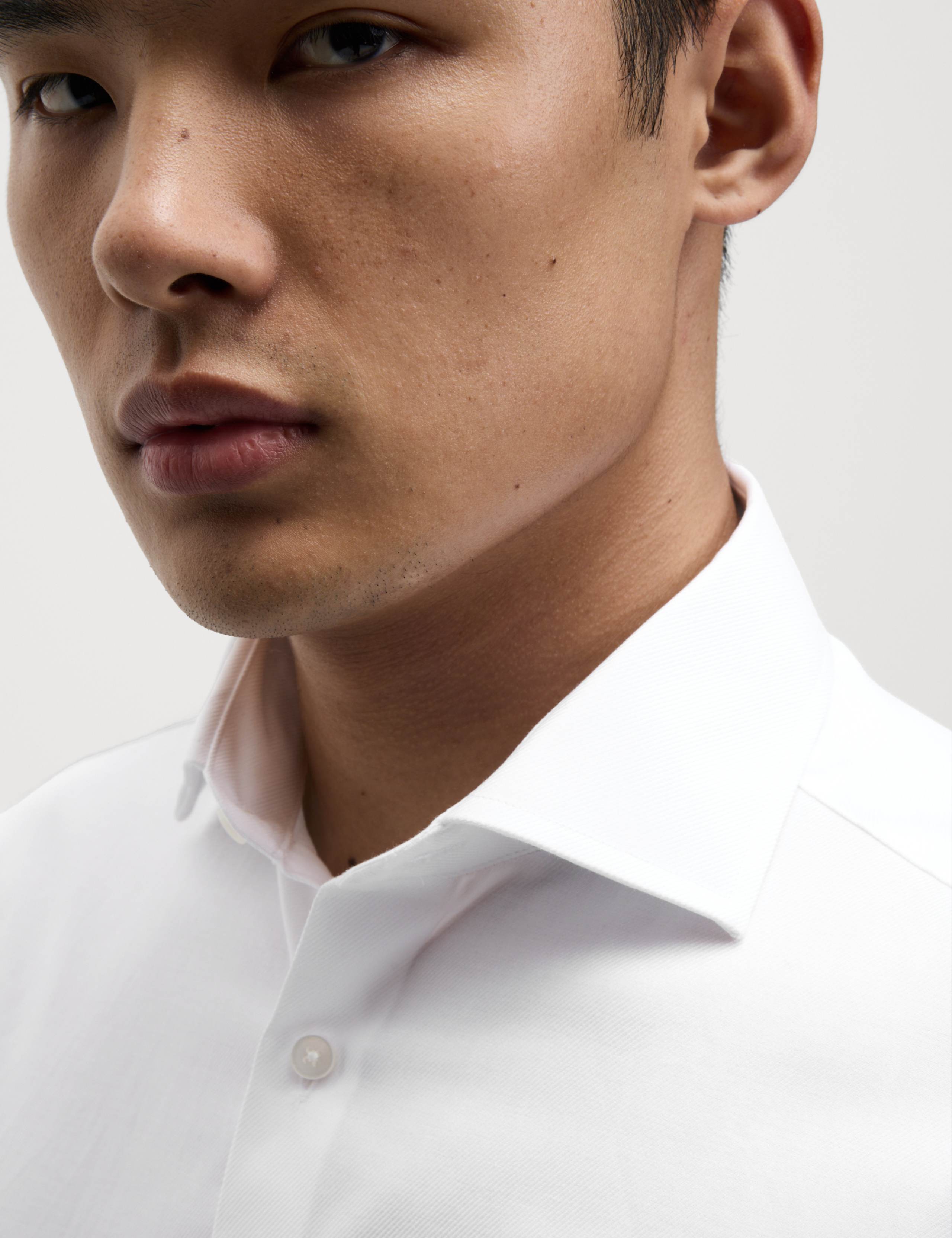 Slim Fit 2 Inch Shorter Pure Cotton Textured Shirt 4 of 7