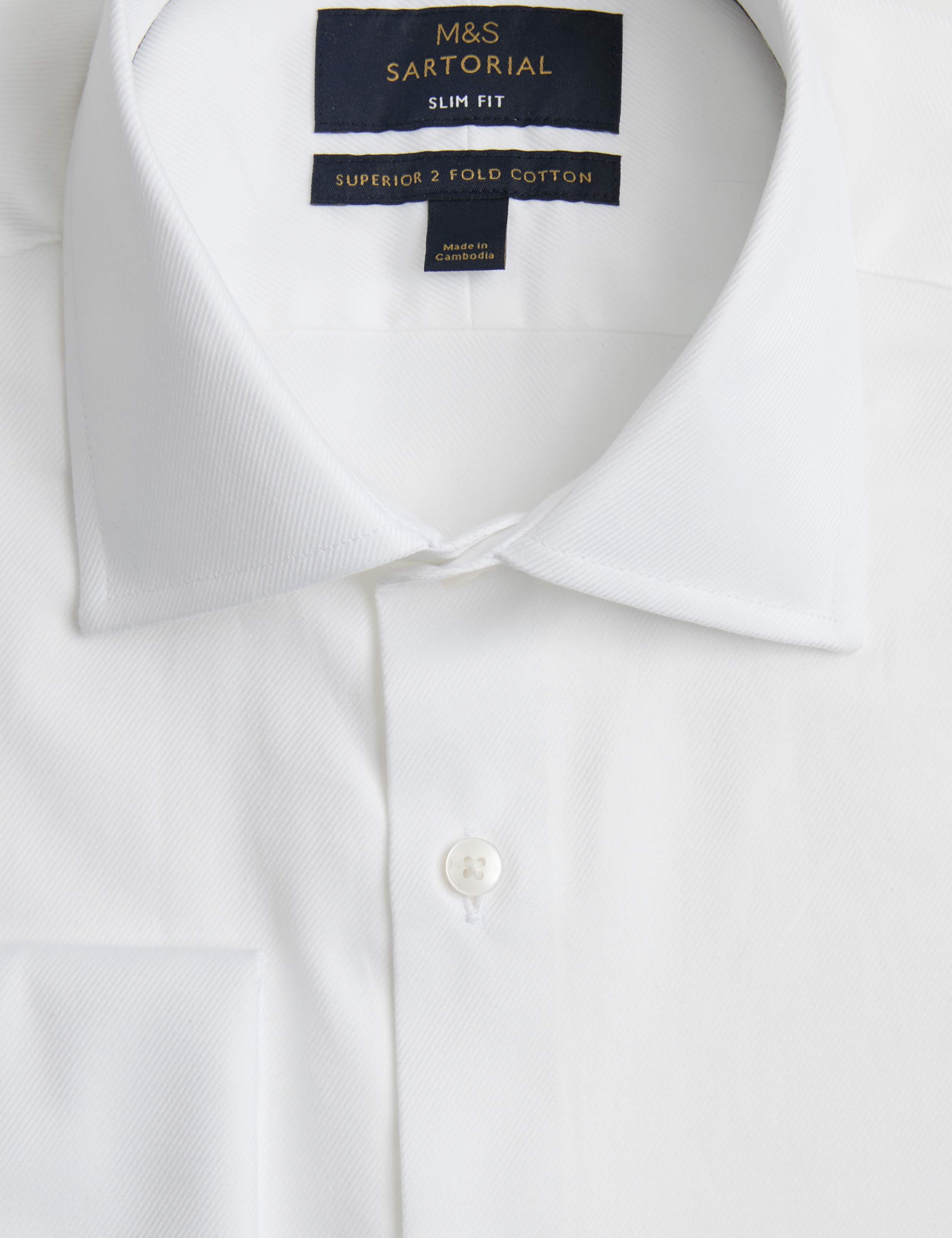 Slim Fit Luxury Pure Cotton Twill Shirt 2 of 2