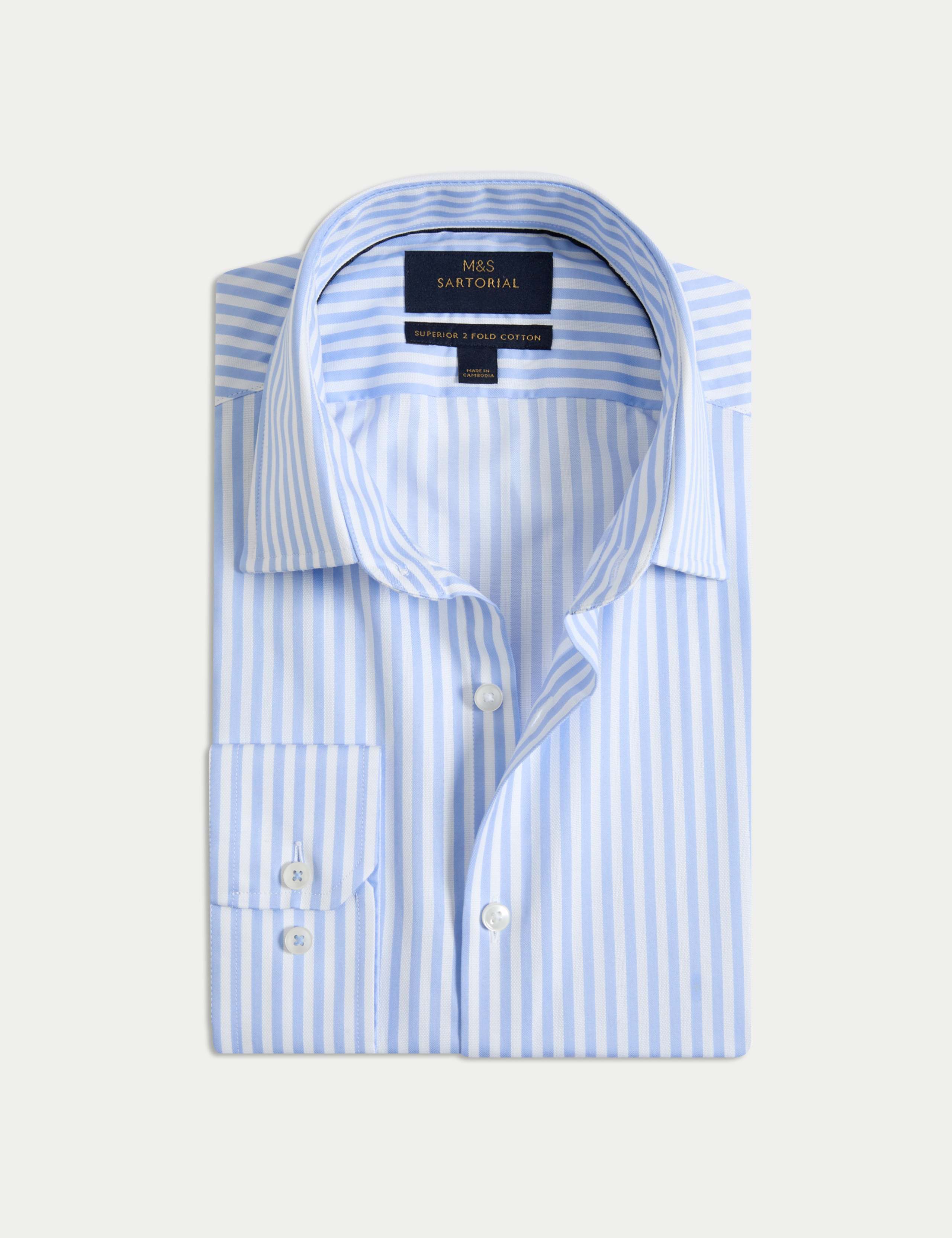 Regular Fit Luxury Cotton Striped Shirt 2 of 8