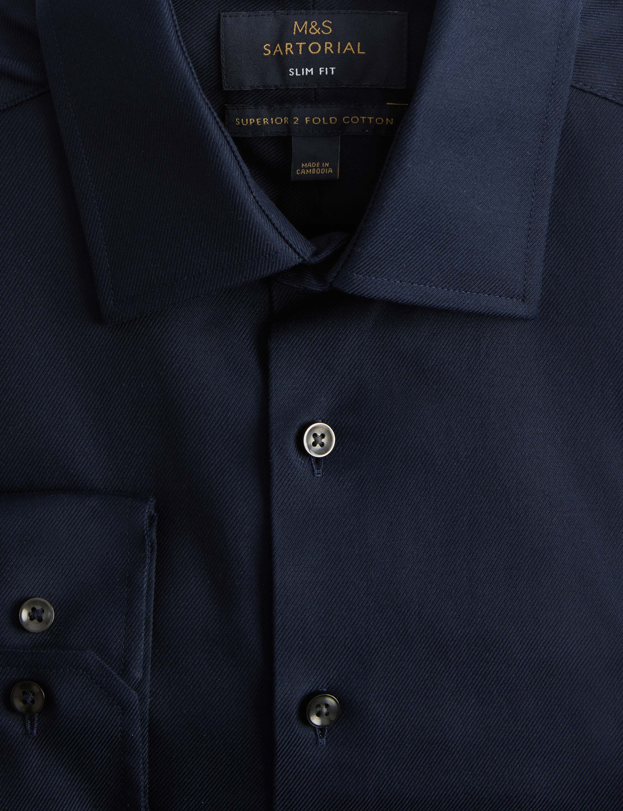 Slim Fit Luxury Cotton Twill Shirt 8 of 8
