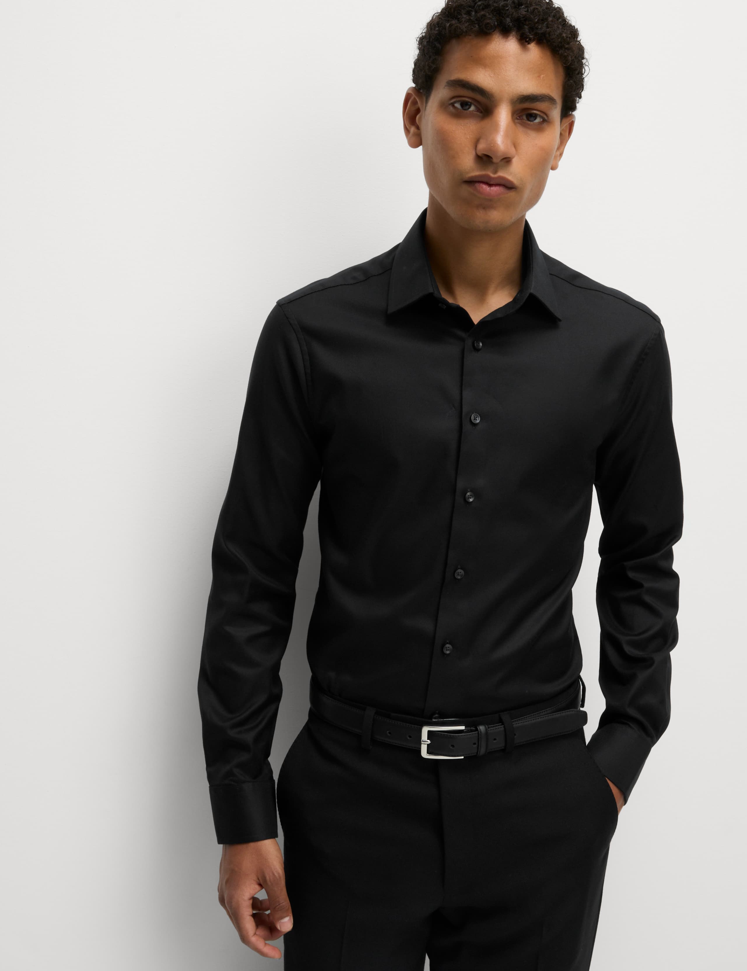 Slim Fit Luxury Cotton Twill Shirt 3 of 5