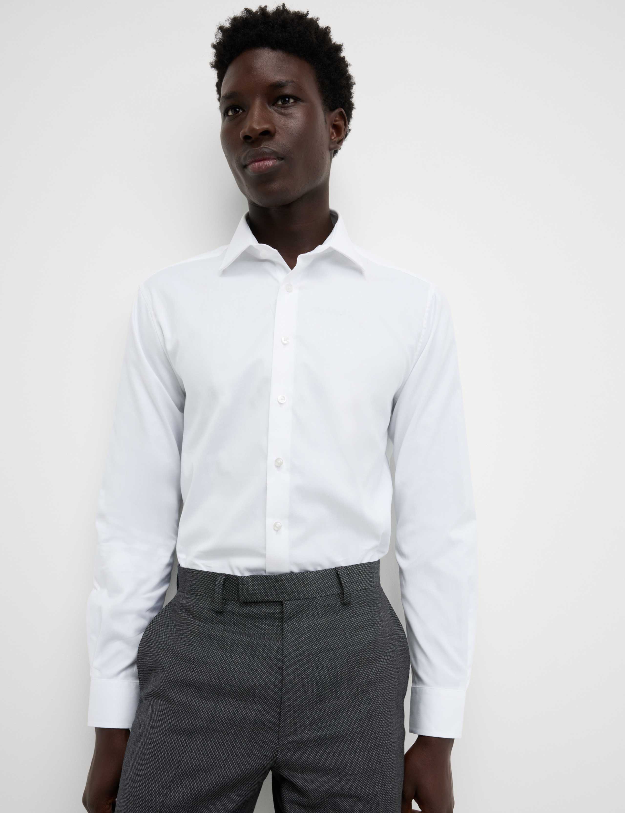 Slim Fit Luxury Cotton Twill Shirt 1 of 8