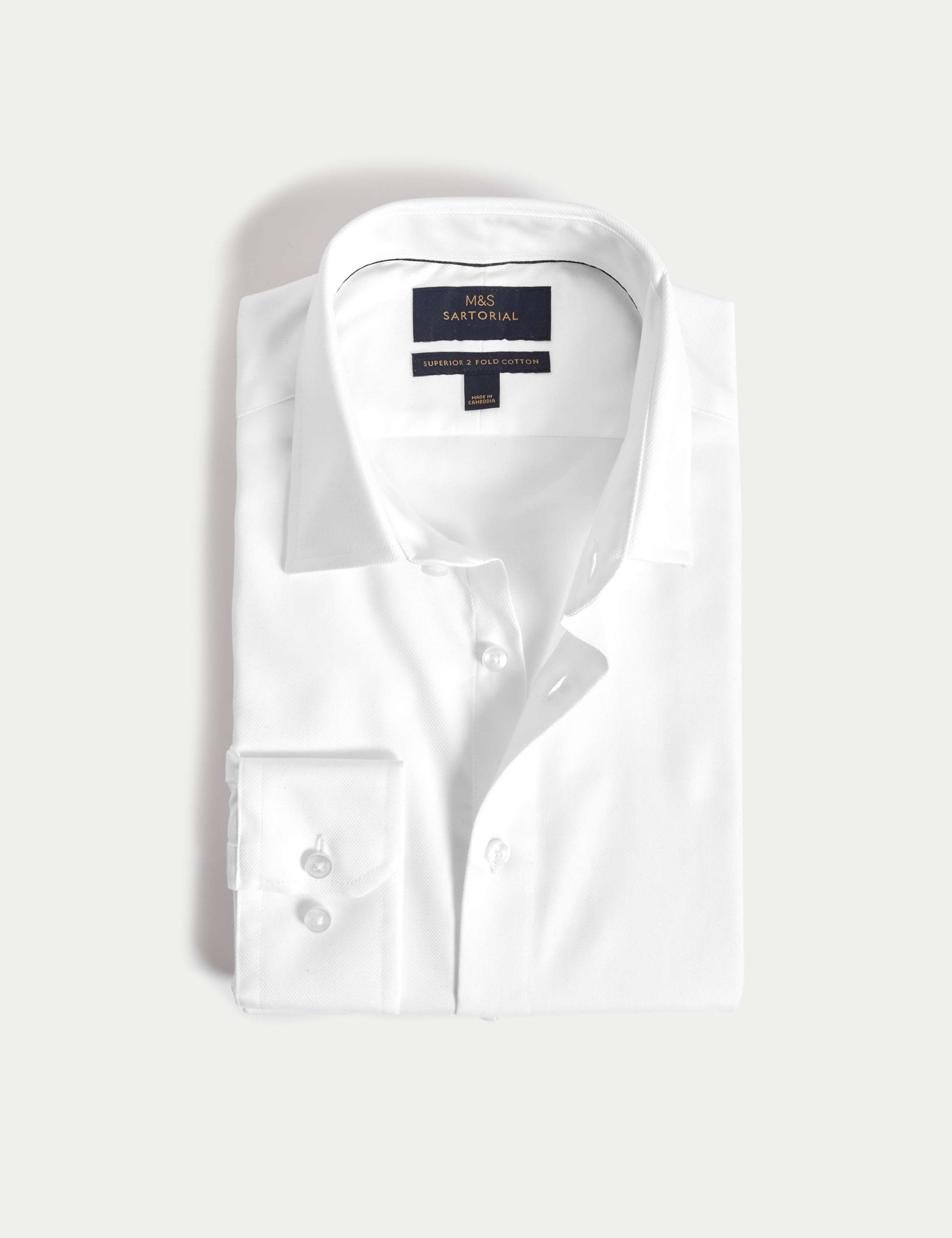 Slim Fit Luxury Cotton Twill Shirt 2 of 8