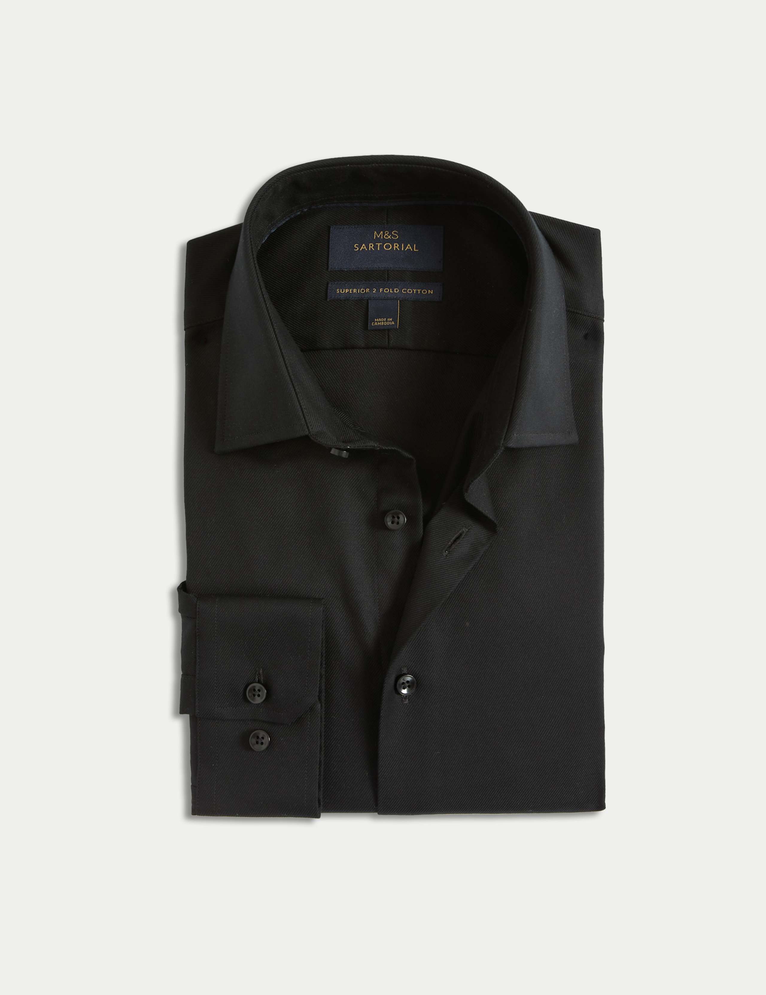Tailored Fit Luxury Cotton Twill Shirt 2 of 6