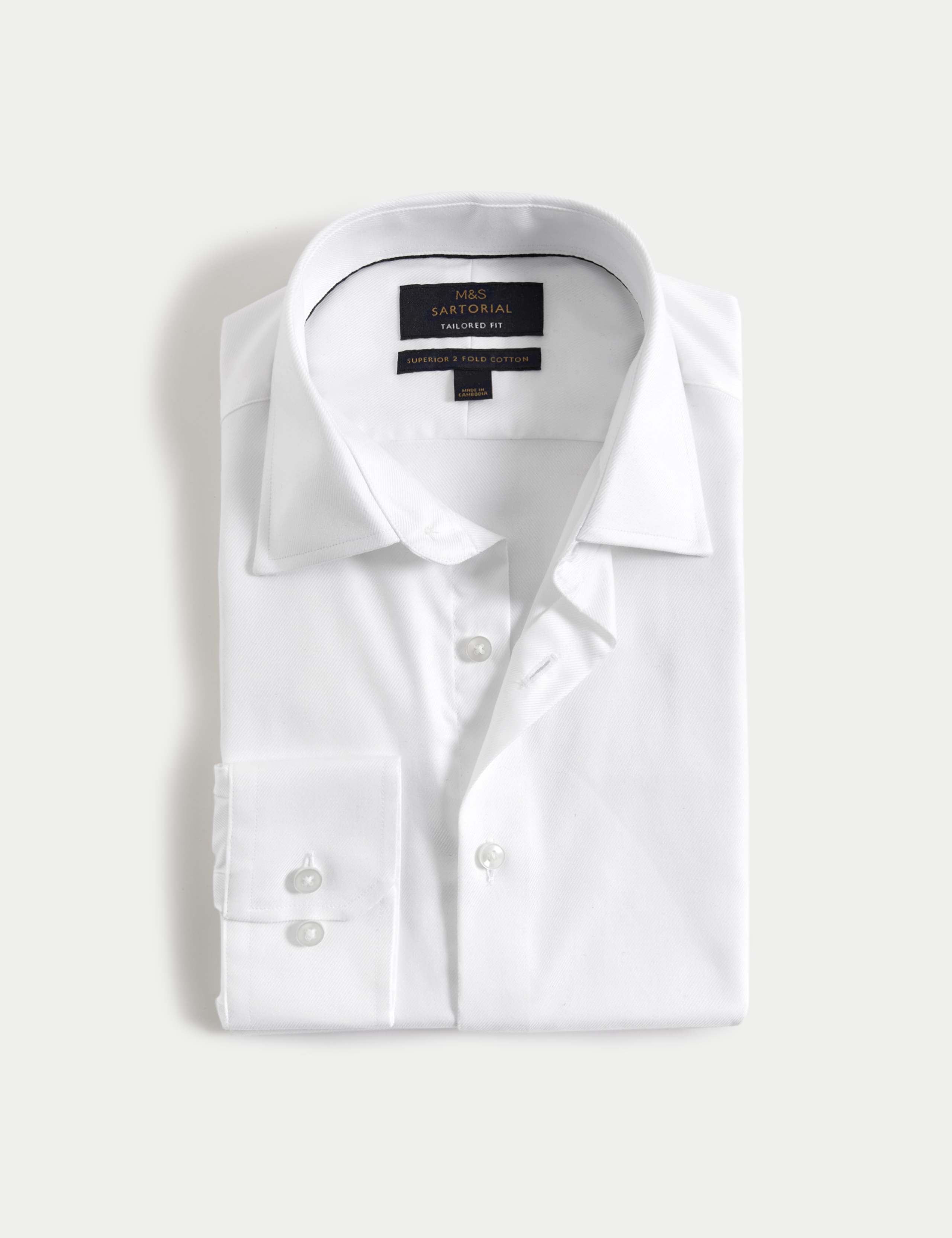 Tailored Fit Luxury Cotton Twill Shirt 2 of 8