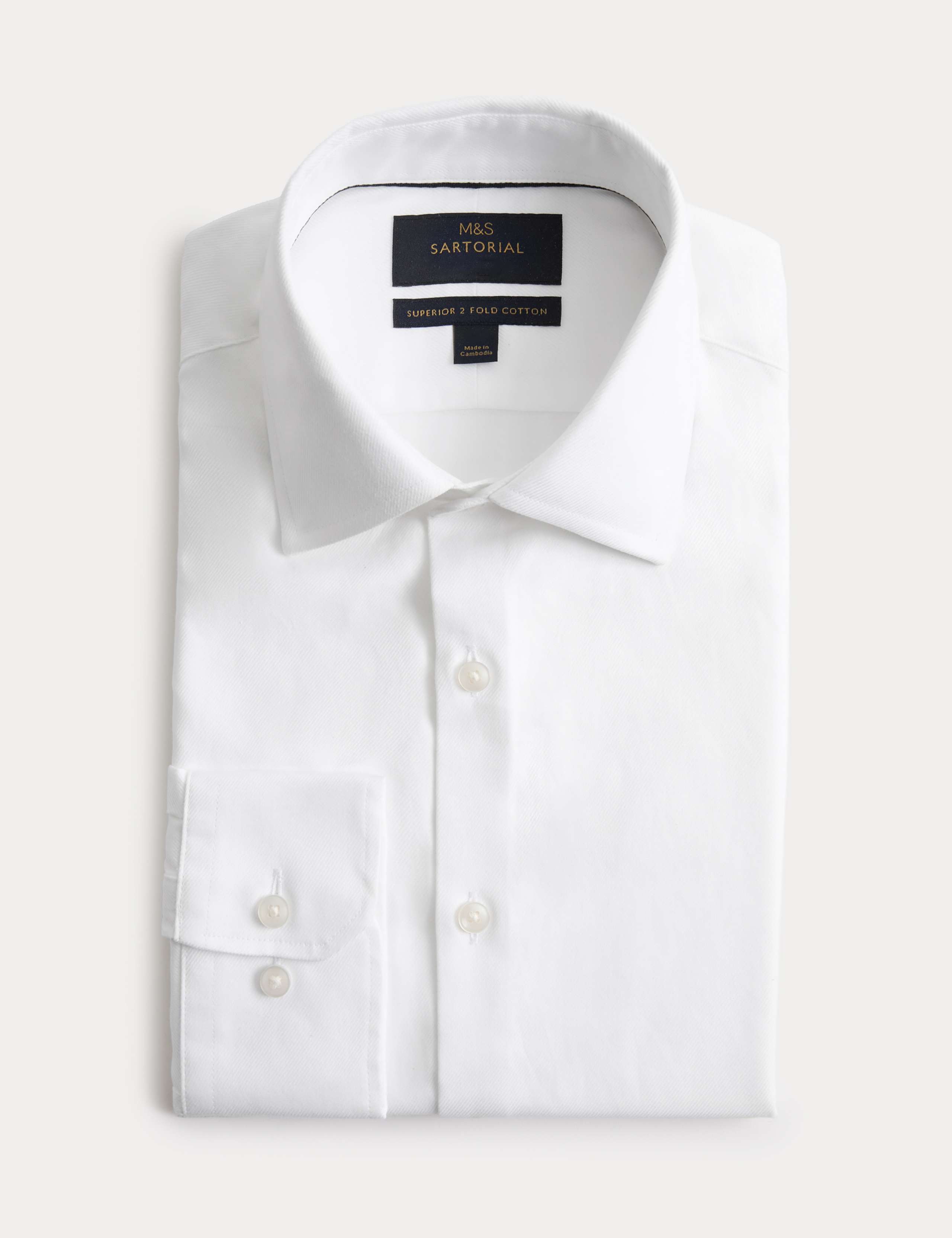 Extra Slim Fit Luxury Cotton Twill Shirt 2 of 6