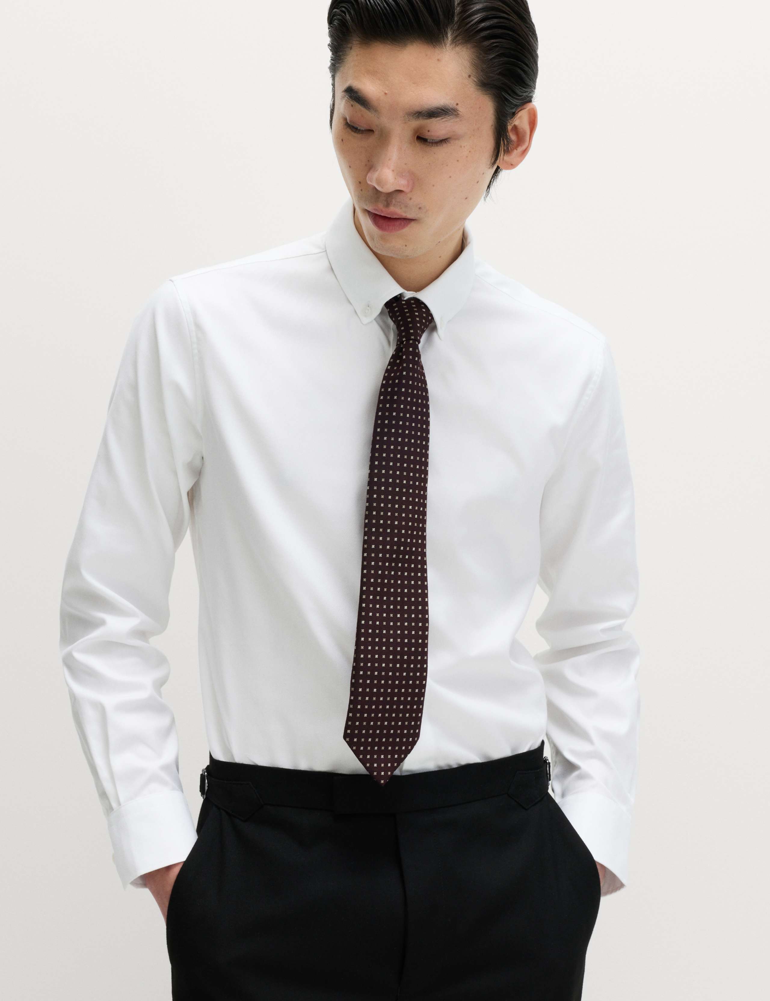 Slim Fit Pure Cotton Twill Luxury Shirt 1 of 8