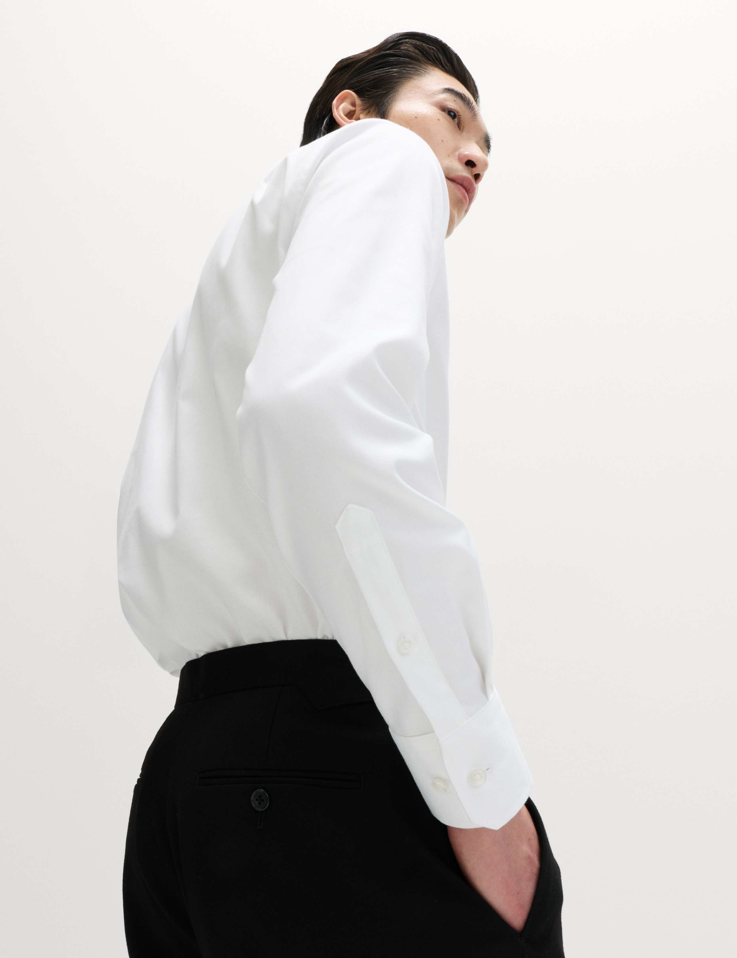 Slim Fit Pure Cotton Twill Luxury Shirt 4 of 8