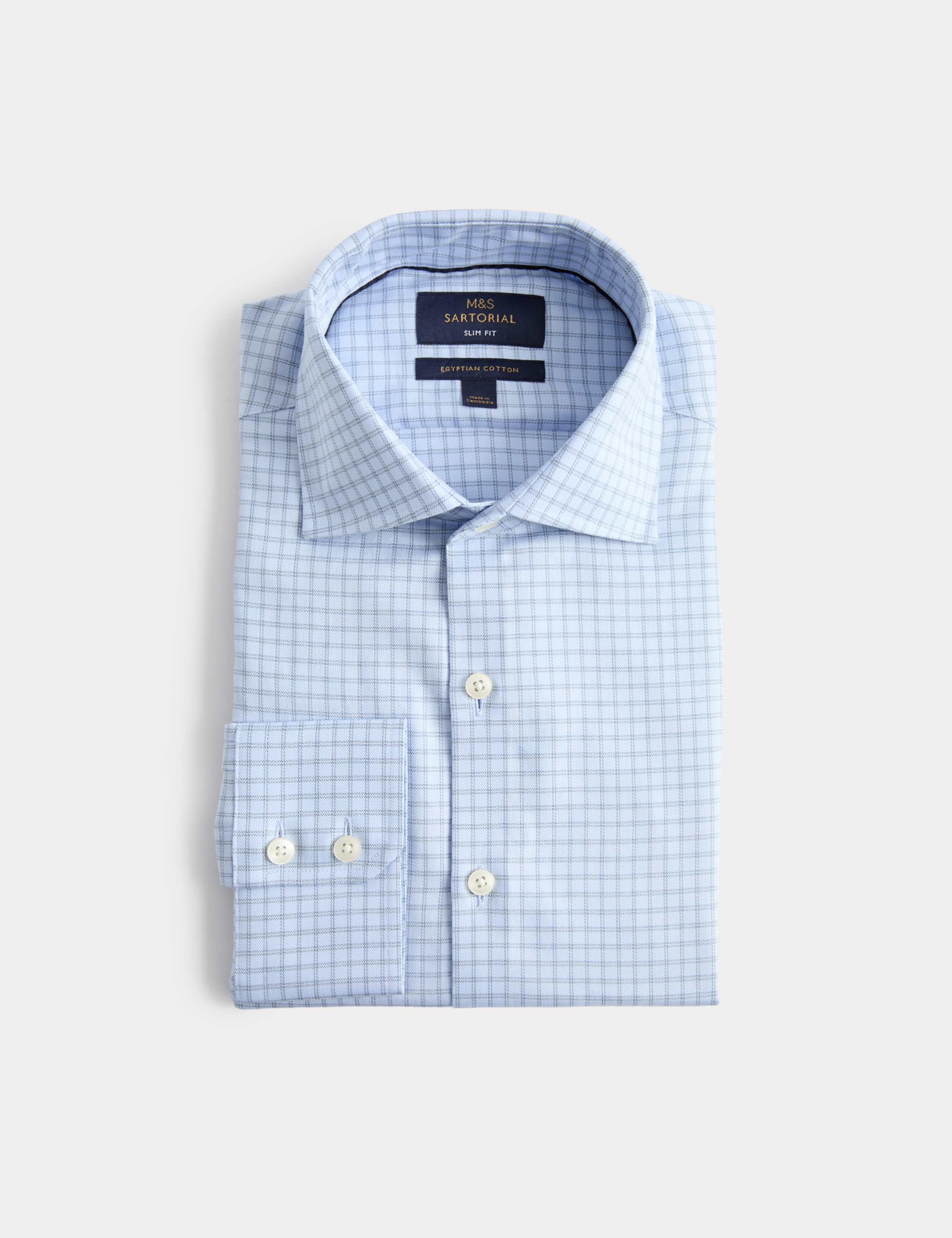 Slim Fit Egyptian Cotton Check Shirt 2 of 7
