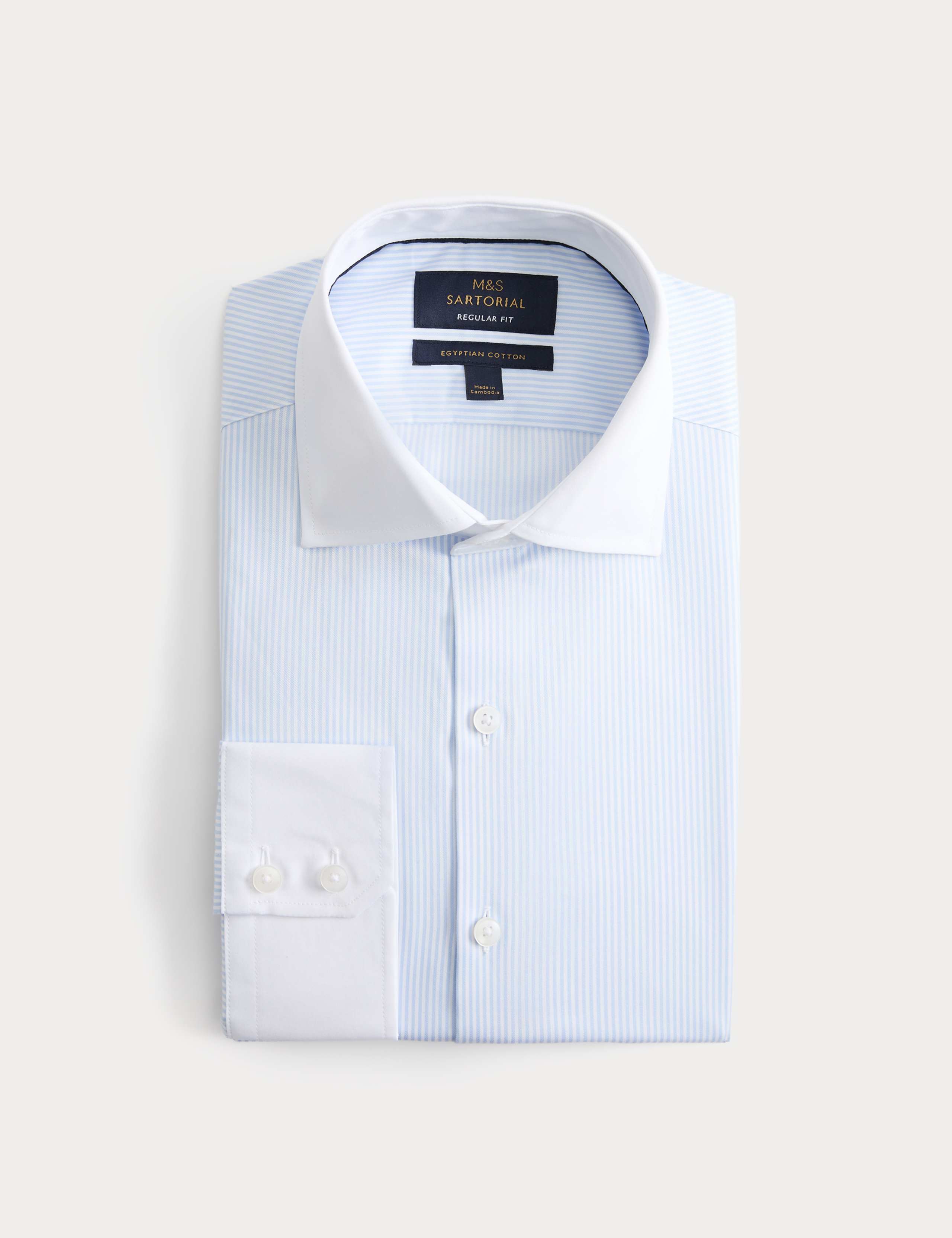 Regular Fit Egyptian Cotton Contrast Collar Shirt 2 of 7