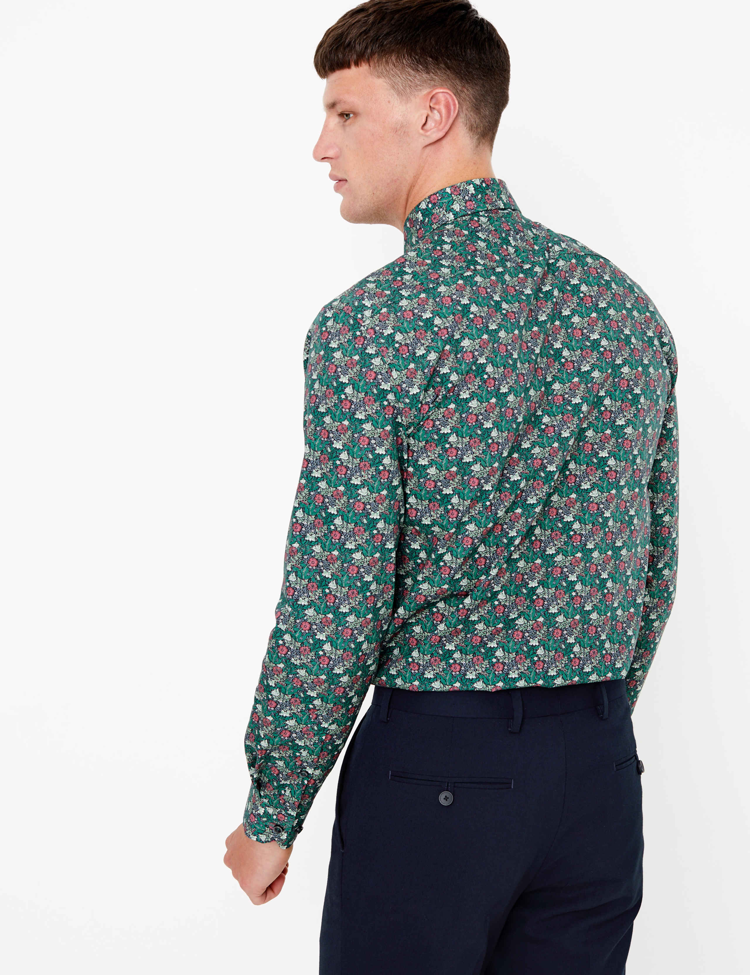 Tailored Fit William Morris Print Shirt 4 of 4