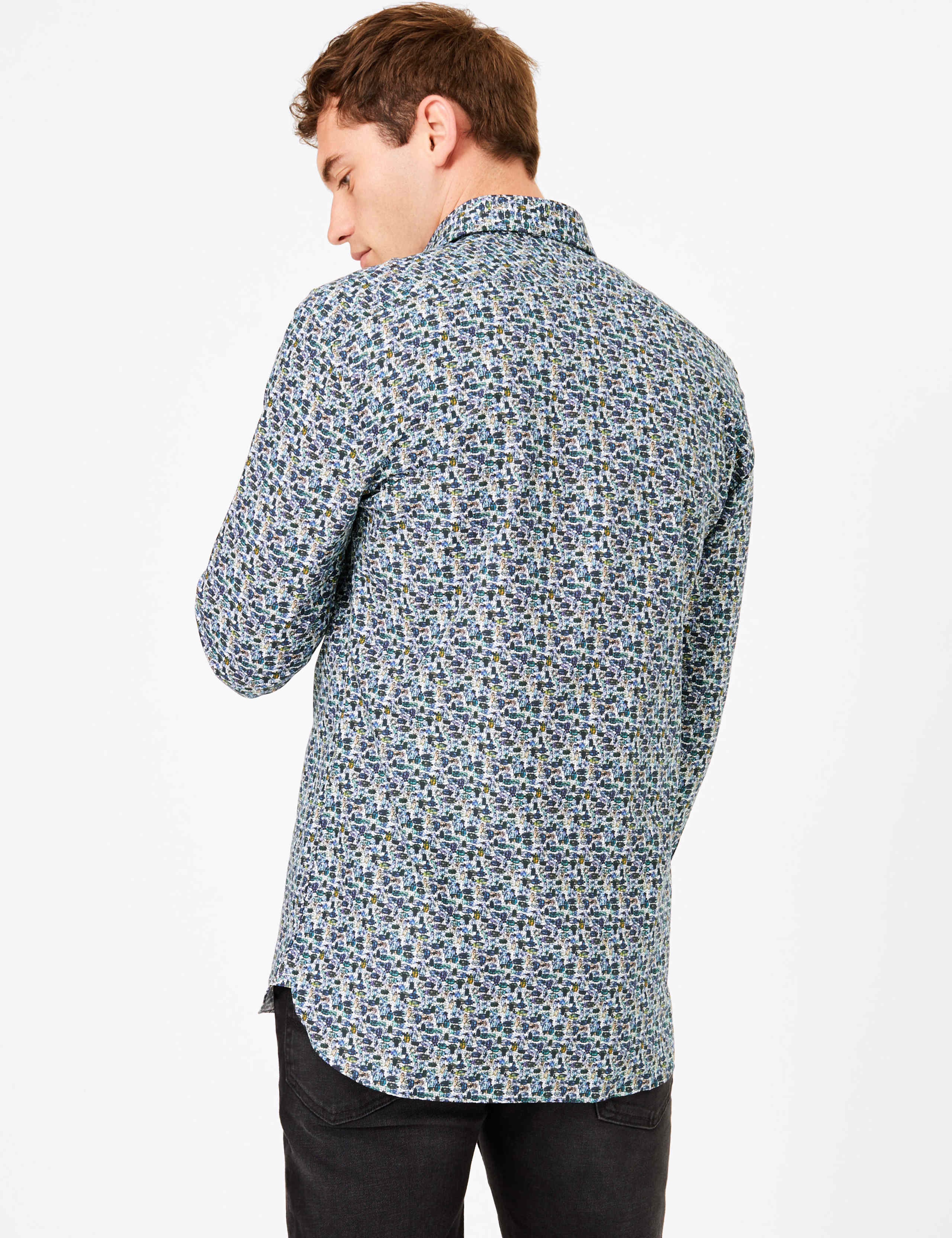 Tailored Fit Italian Design Beetle Print Shirt 4 of 4