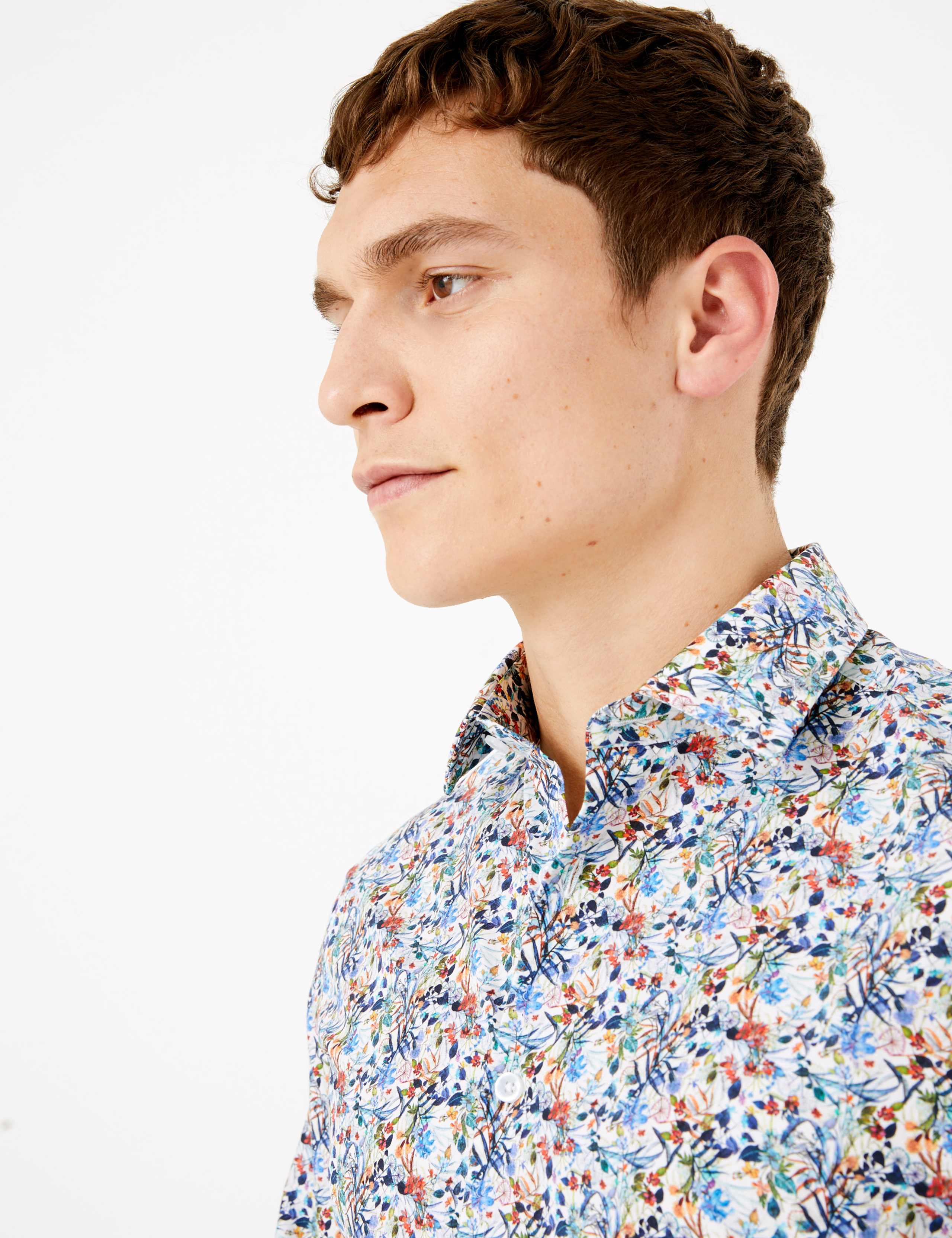 Tailored Fit Pure Cotton Printed Shirt 3 of 5