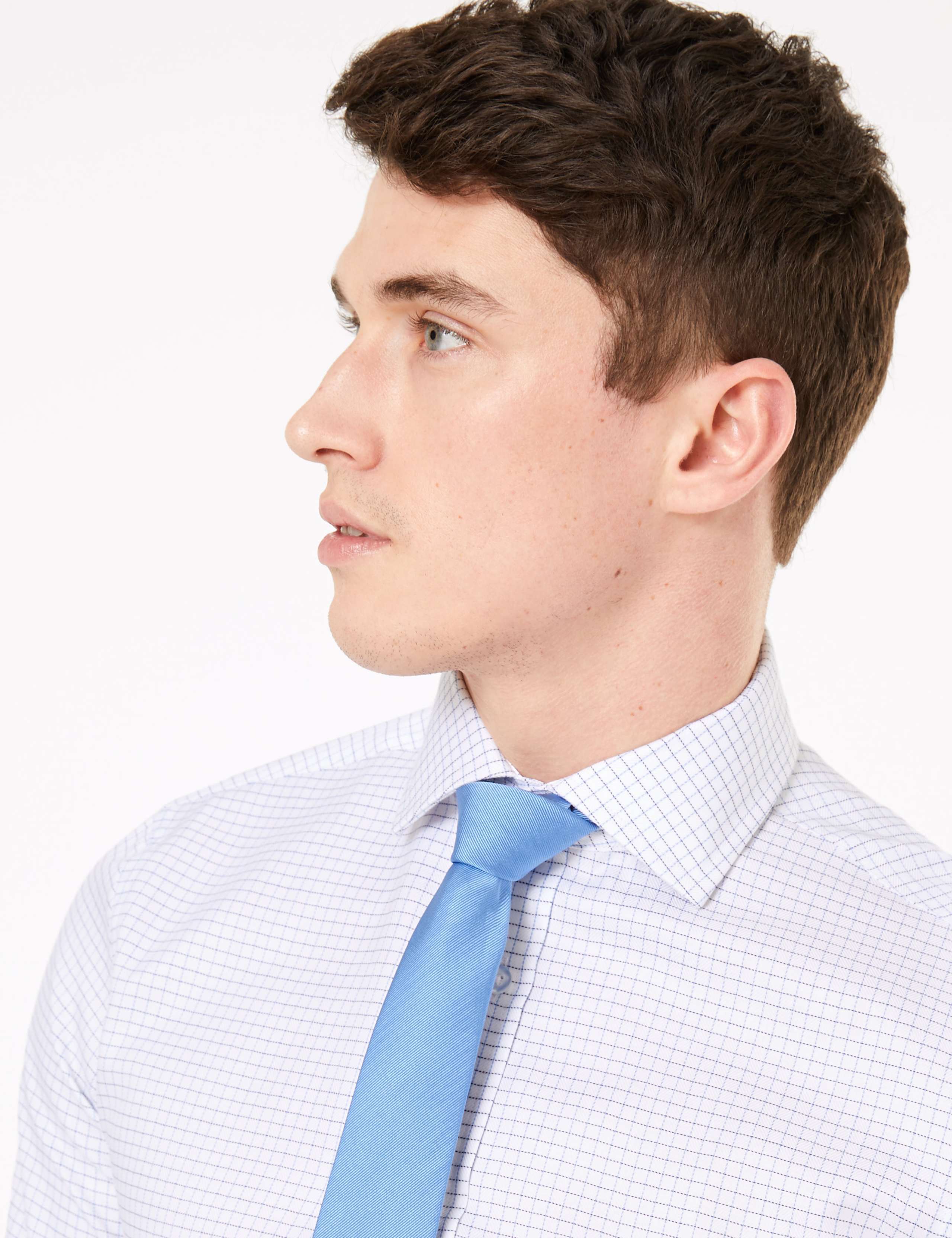 Pure Cotton Tailored Fit Checked Shirt 3 of 5