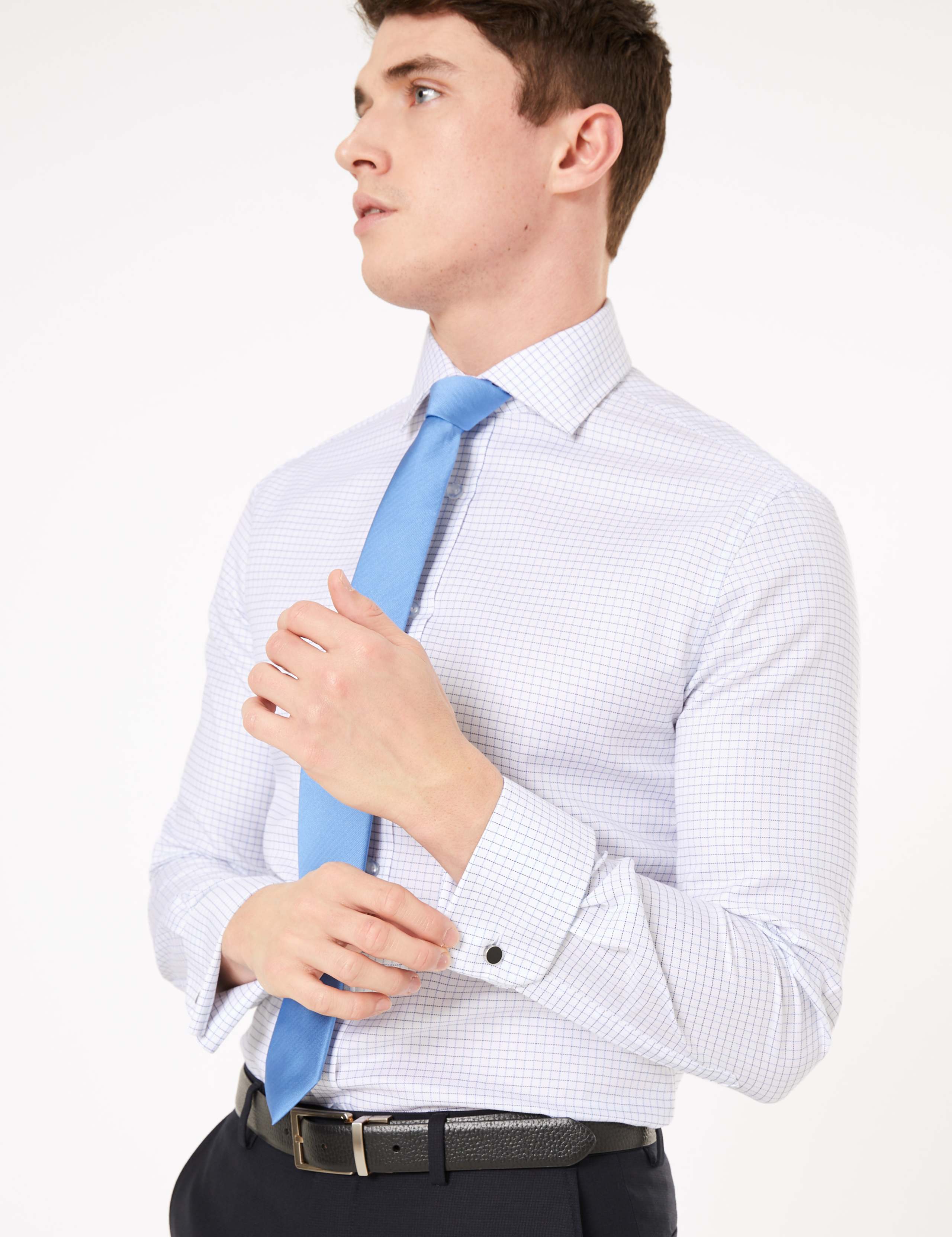 Pure Cotton Tailored Fit Checked Shirt 5 of 5