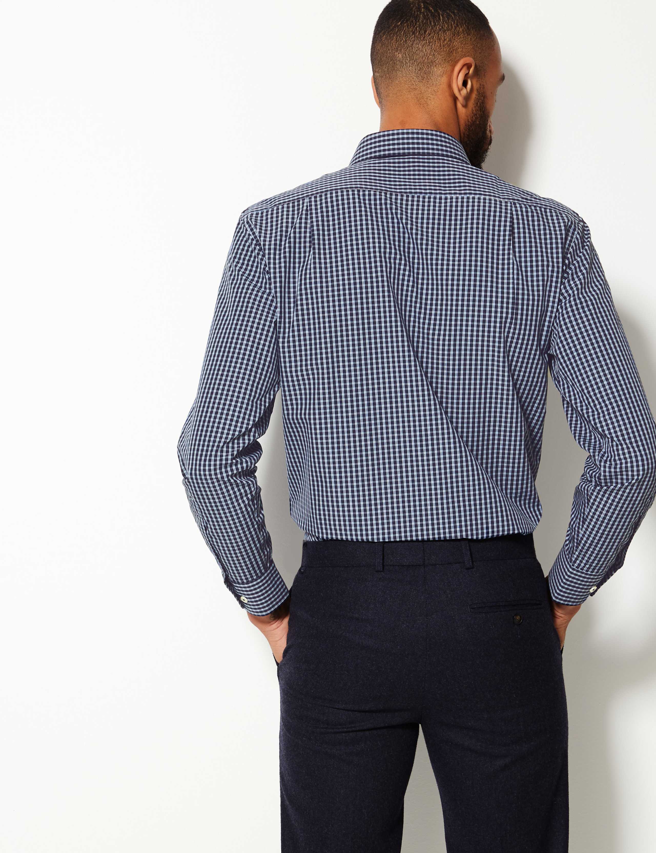 Cotton Rich Regular Fit Shirt with Pocket 4 of 5
